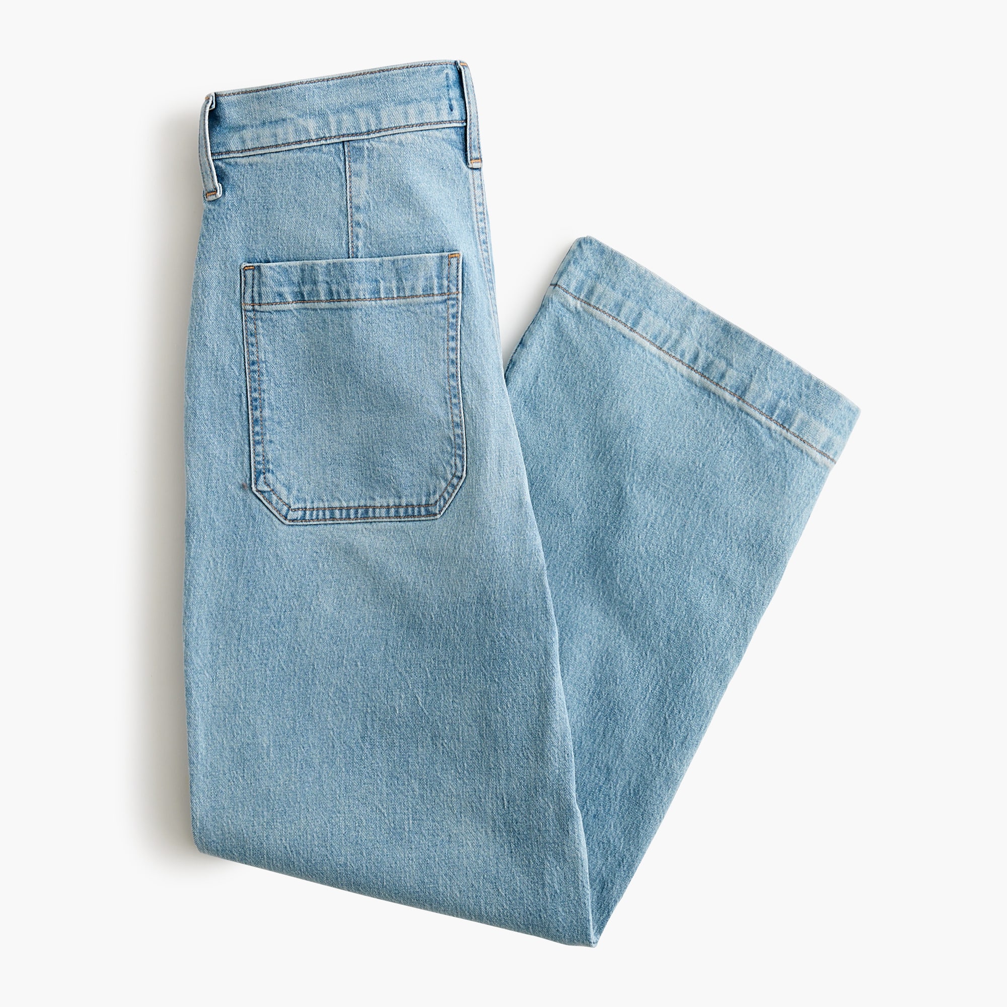 Wide-leg cropped utility jean in all-day stretch - image 4