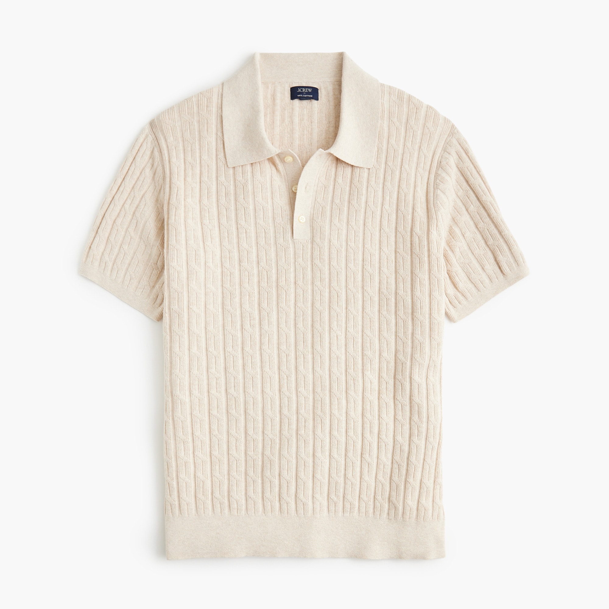 Cable-knit sweater-polo