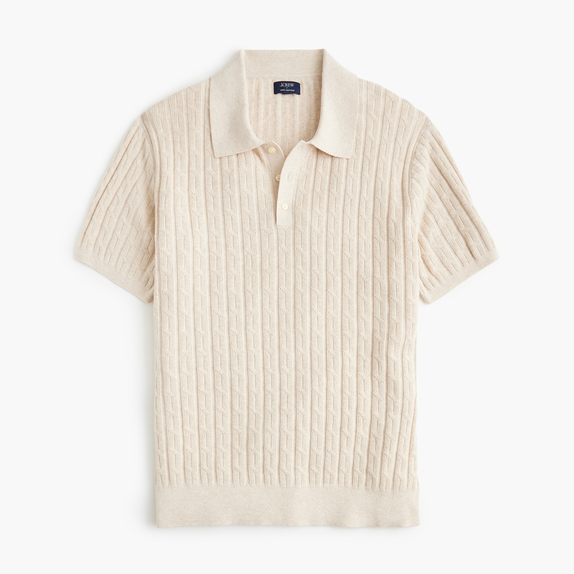Cable-knit sweater-polo