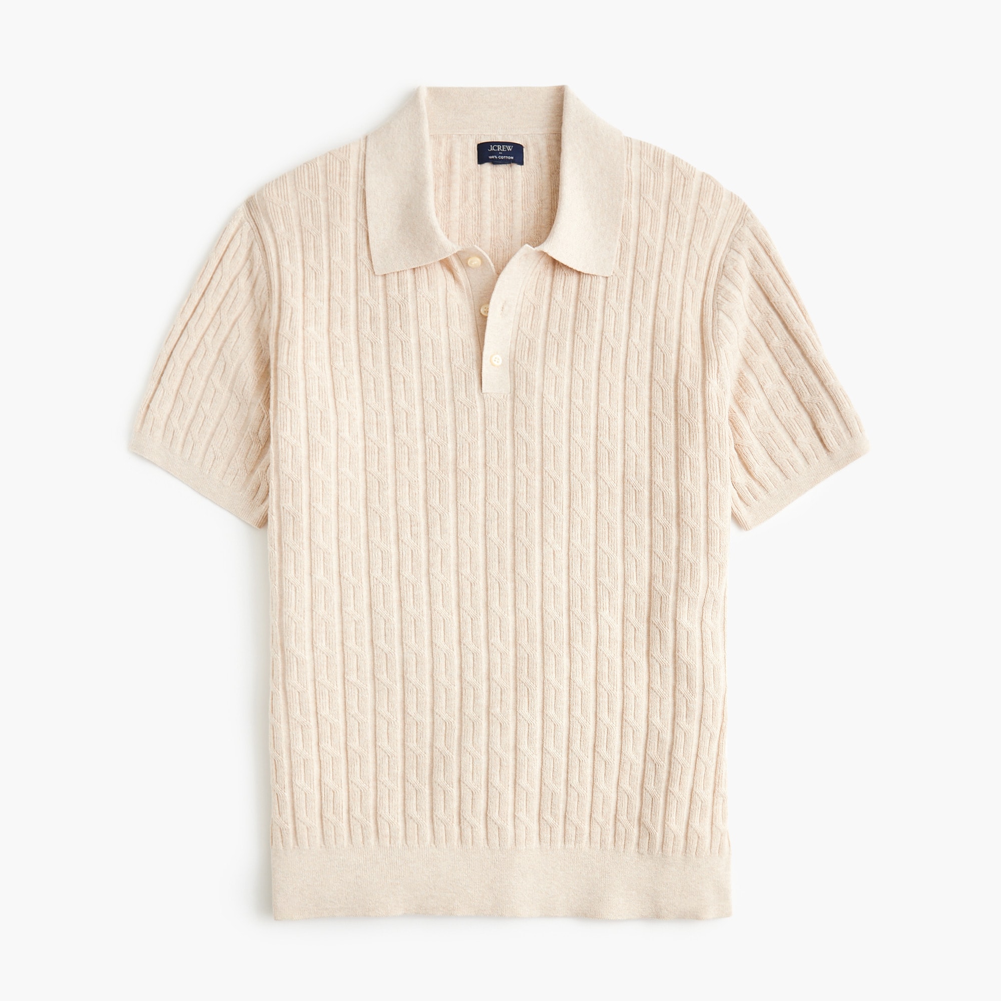 Cable-knit sweater-polo