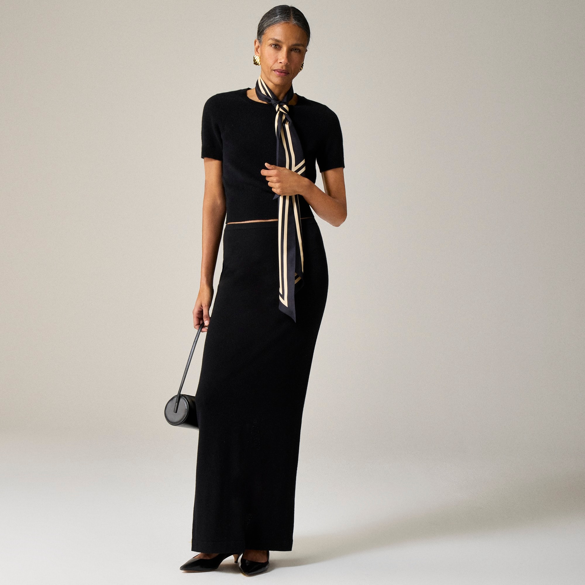 womens Featherweight cashmere column skirt
