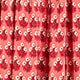 Pleated drop-waist midi skirt in block-print CORAL MULTI