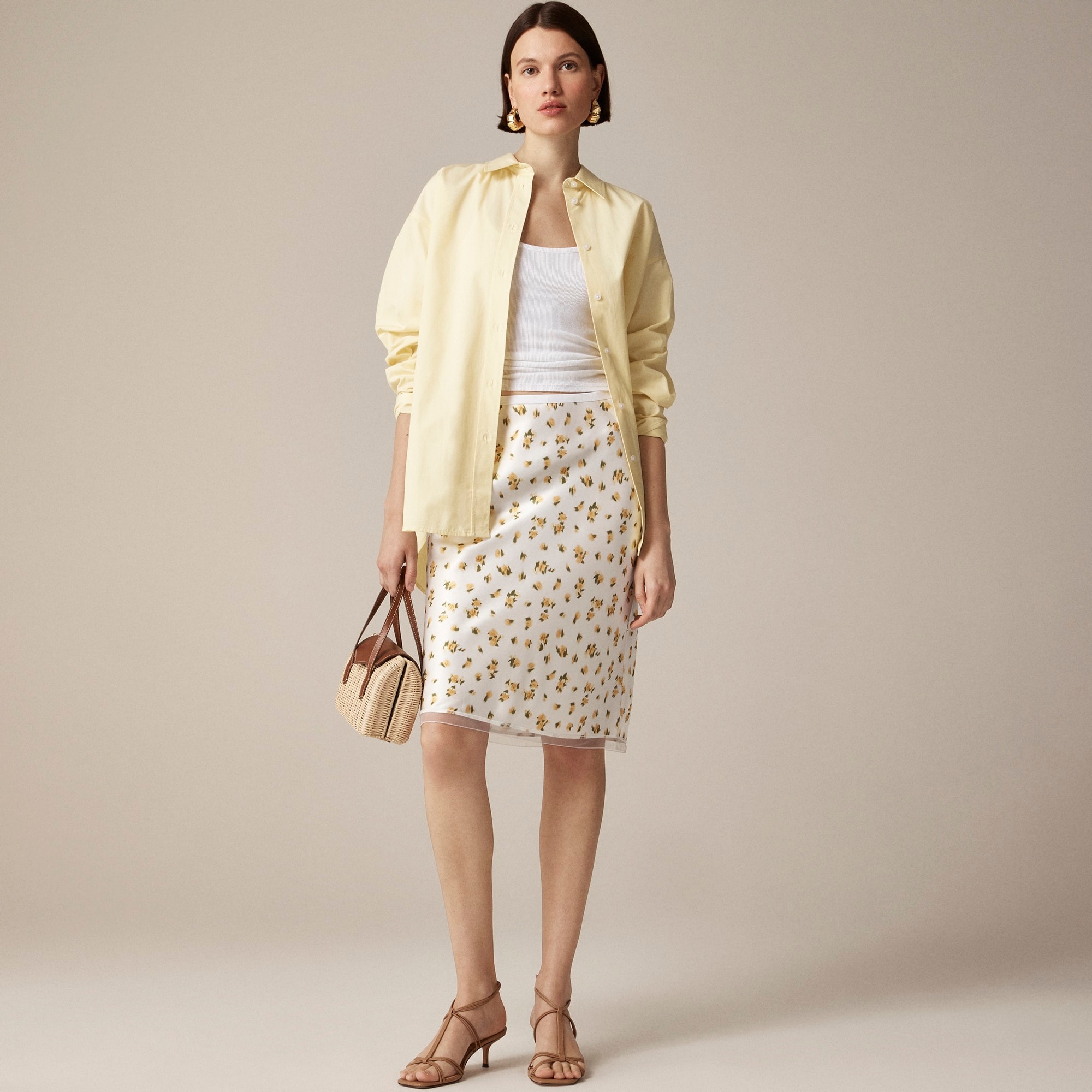 womens New Gwen slip skirt in floral