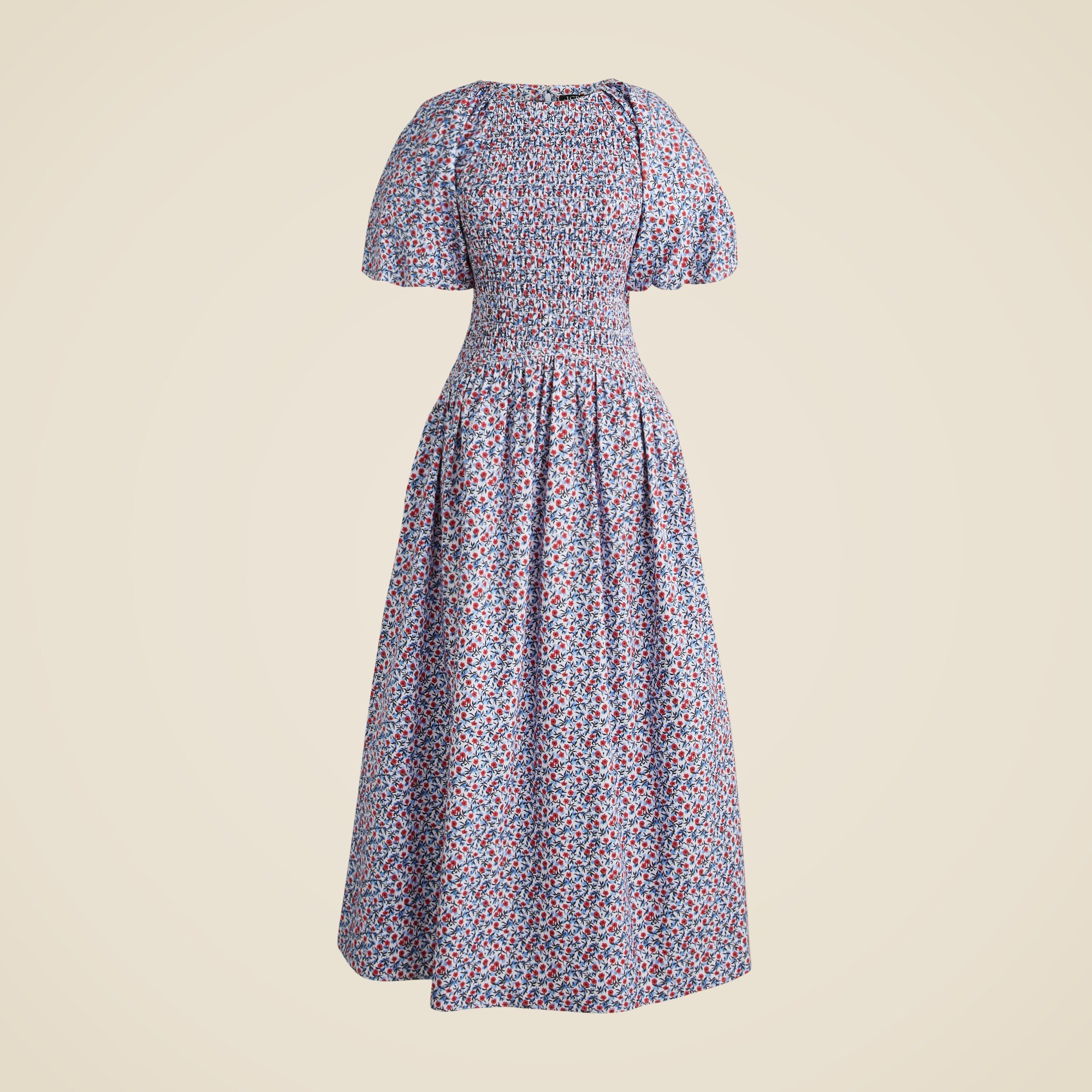 Meadow dress in poppy cotton poplin