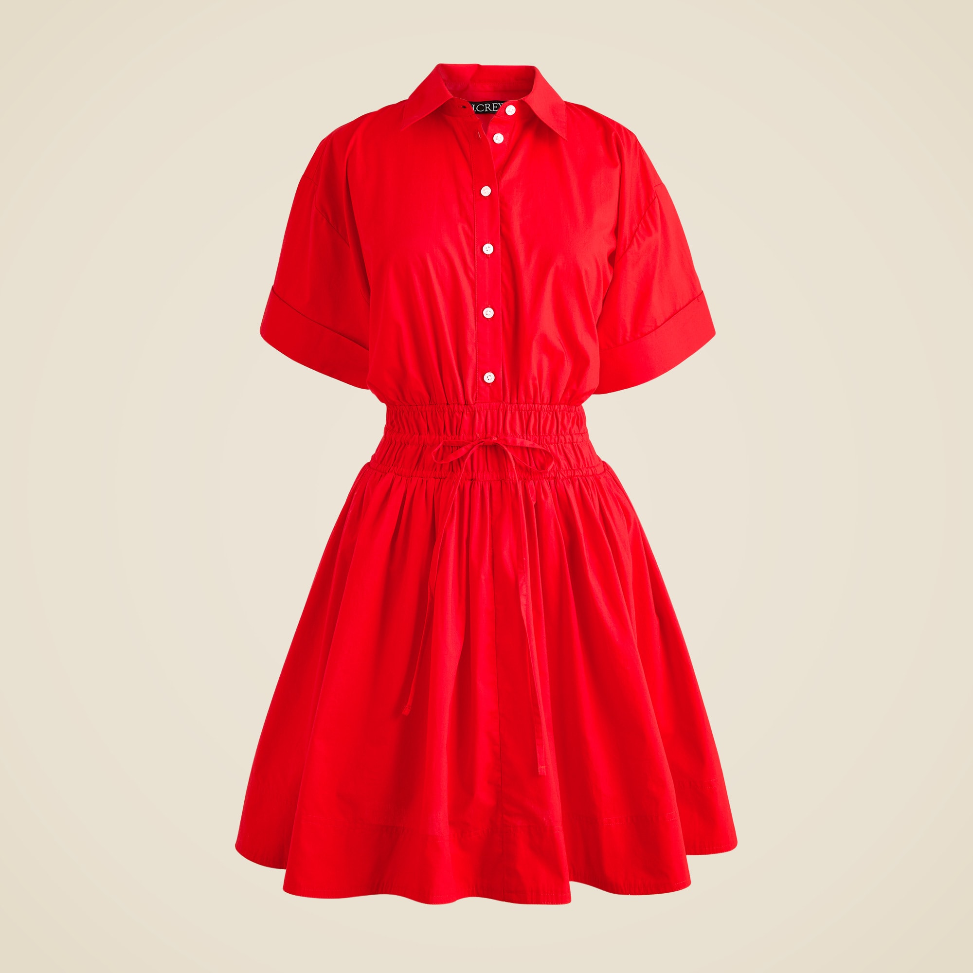  Elena mini shirt-dress in cotton poplin