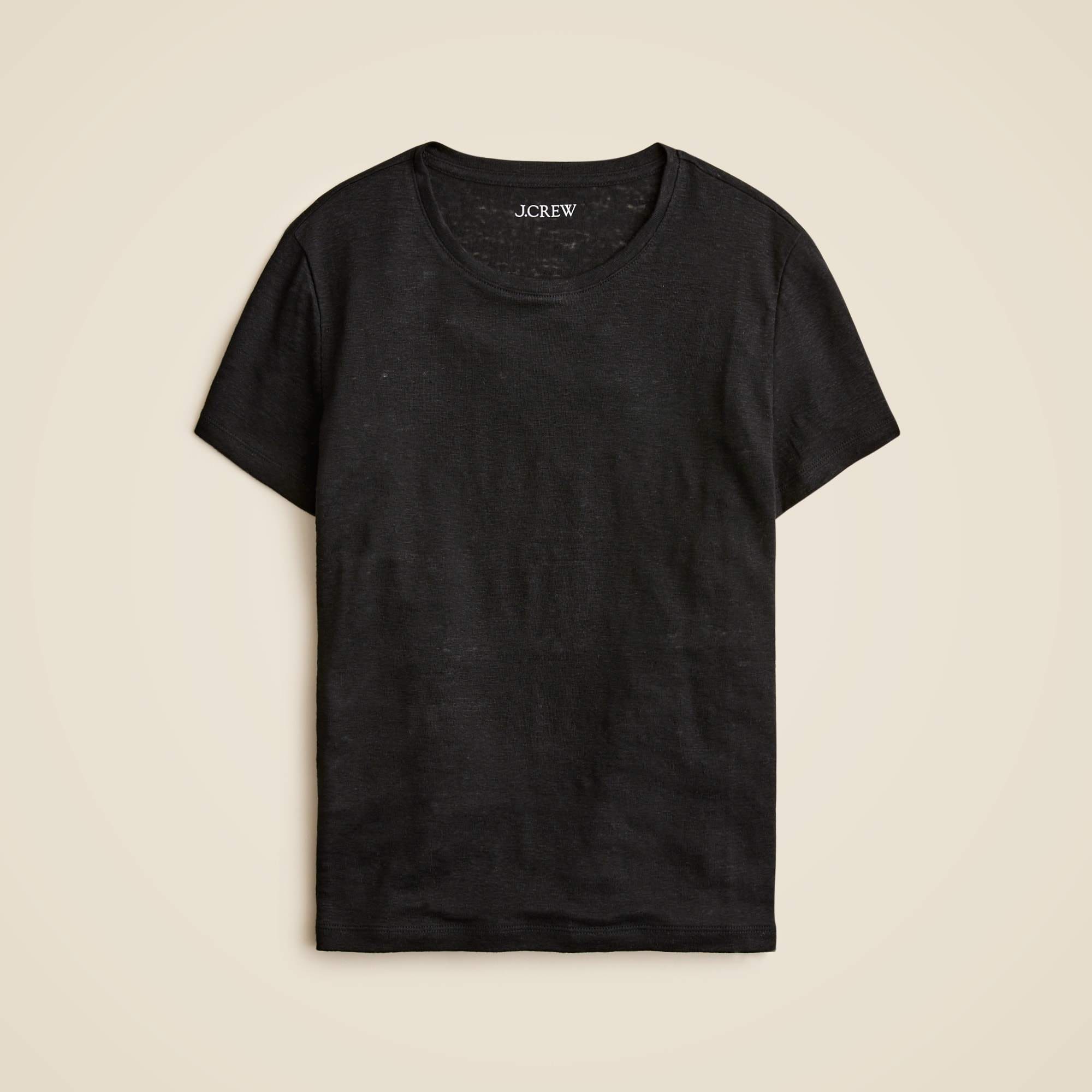 womens New relaxed linen T-shirt