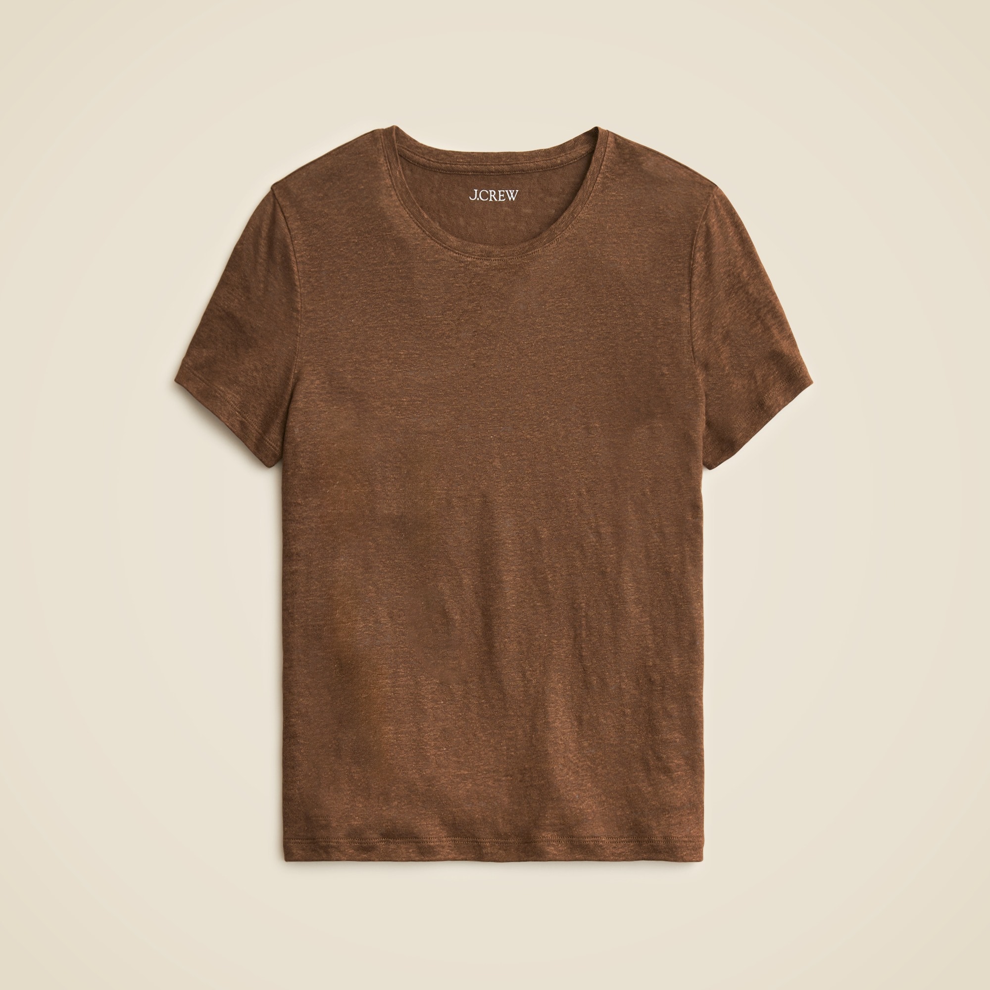 womens New relaxed linen T-shirt