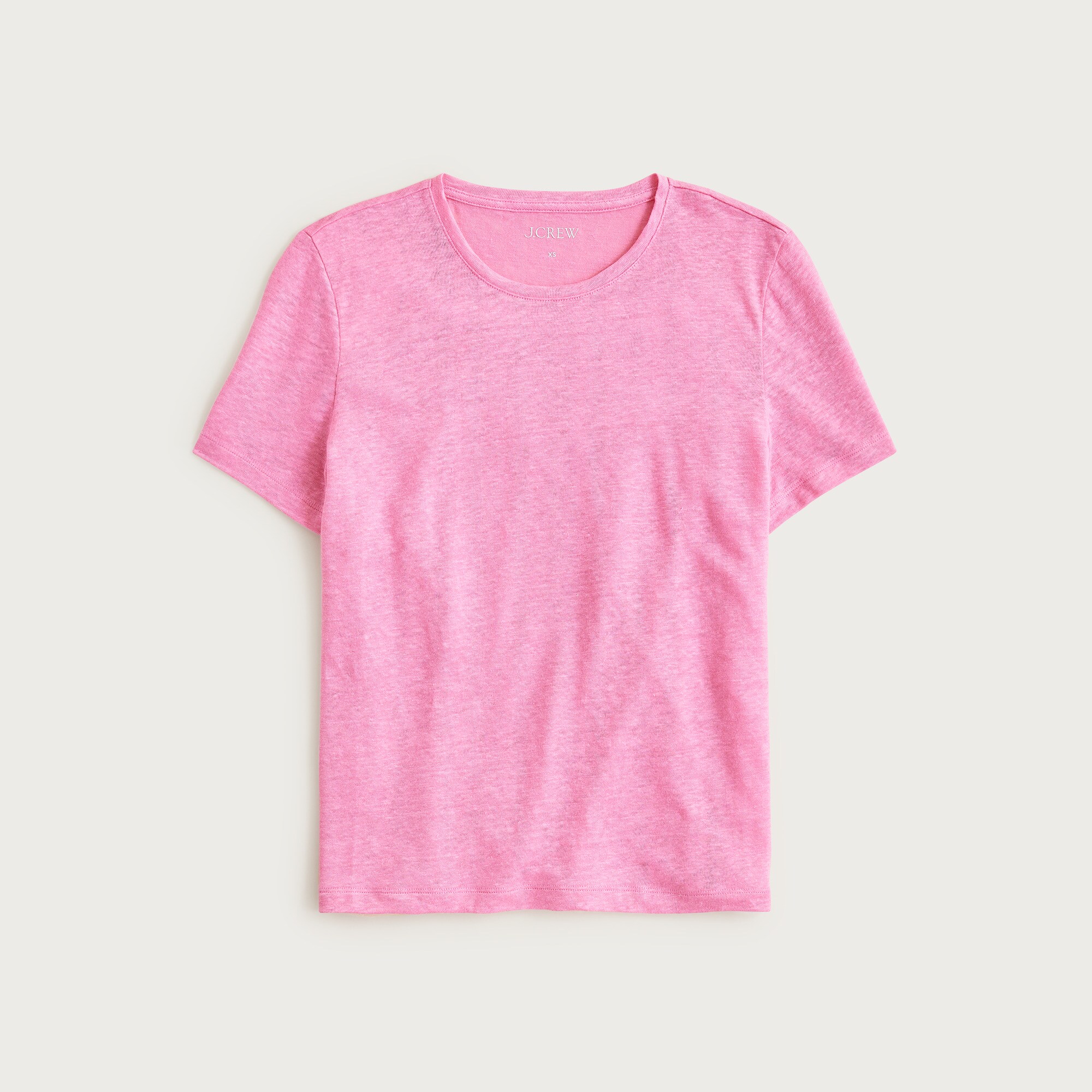 womens New relaxed linen T-shirt
