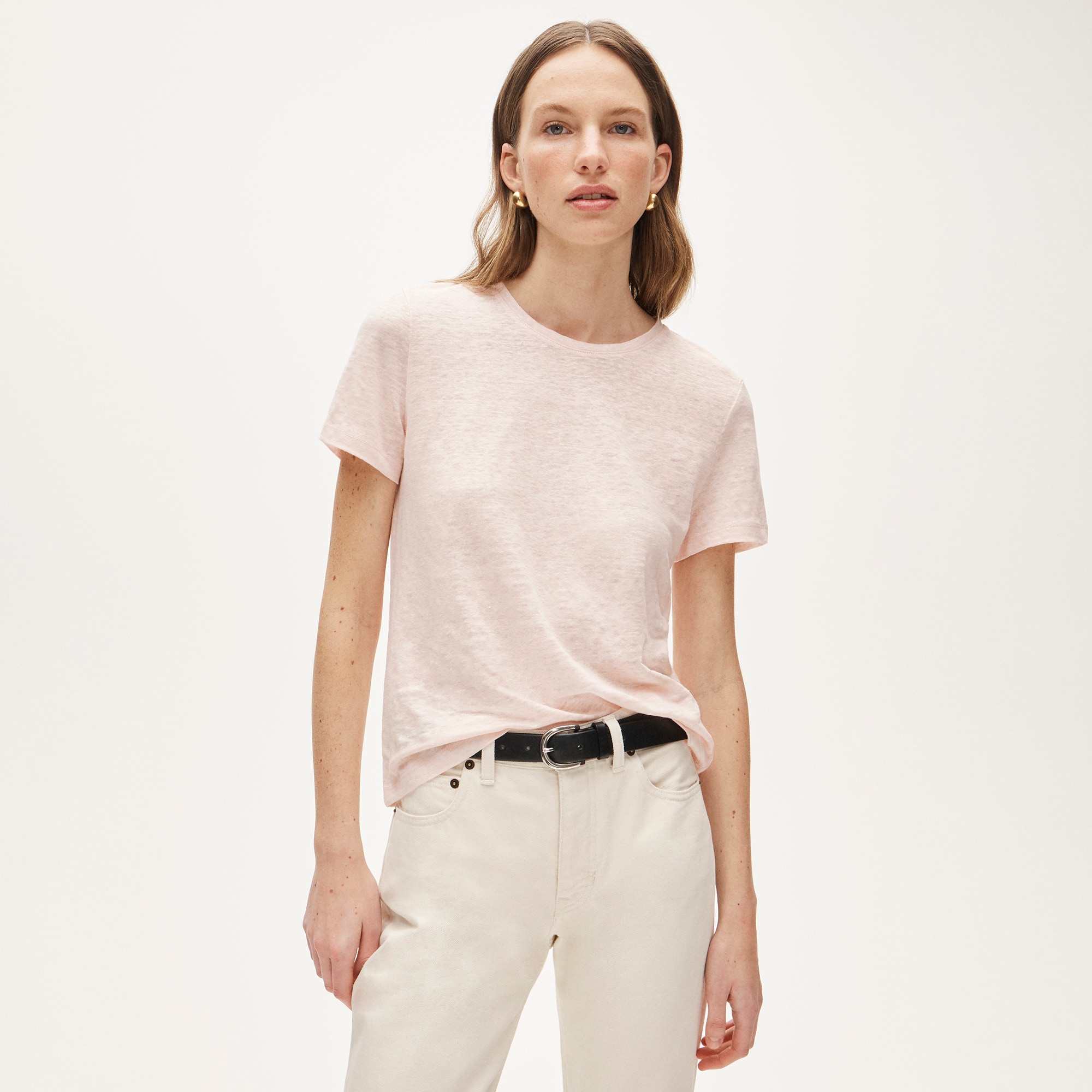 New relaxed linen T-shirt