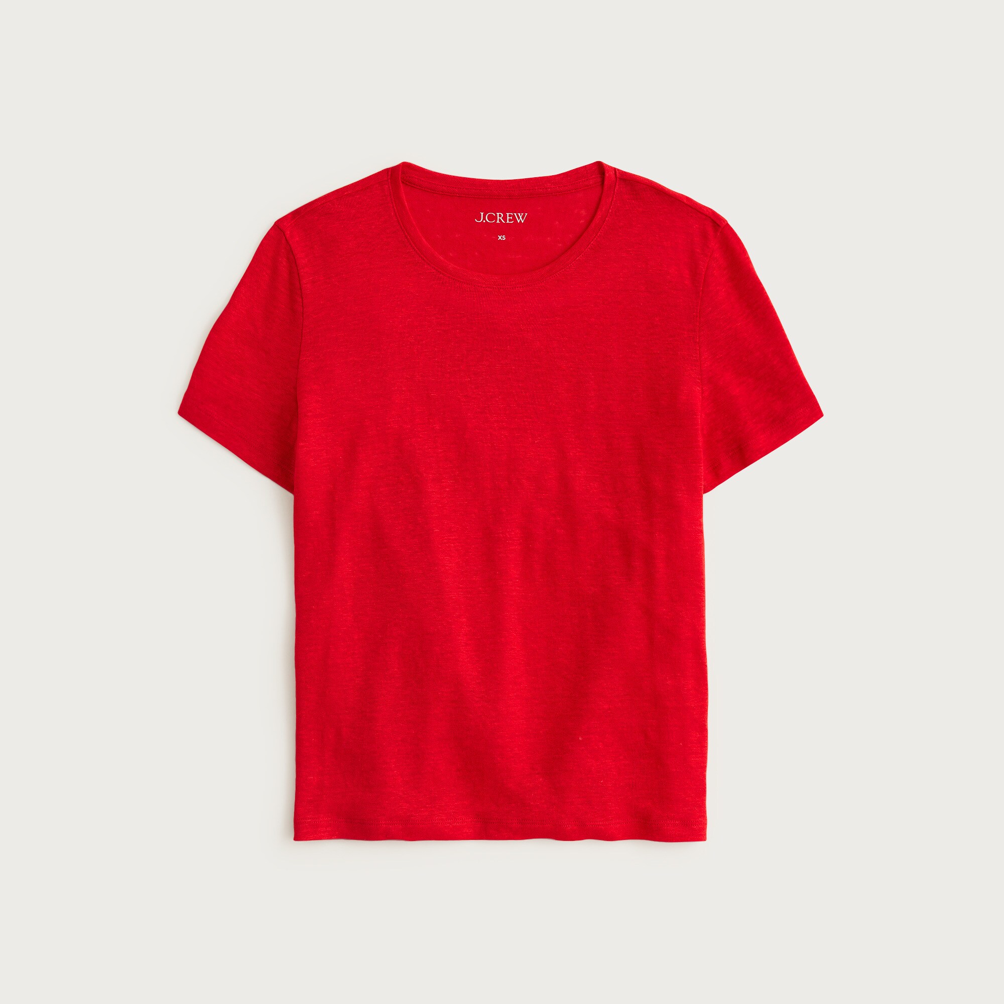 womens New relaxed linen T-shirt