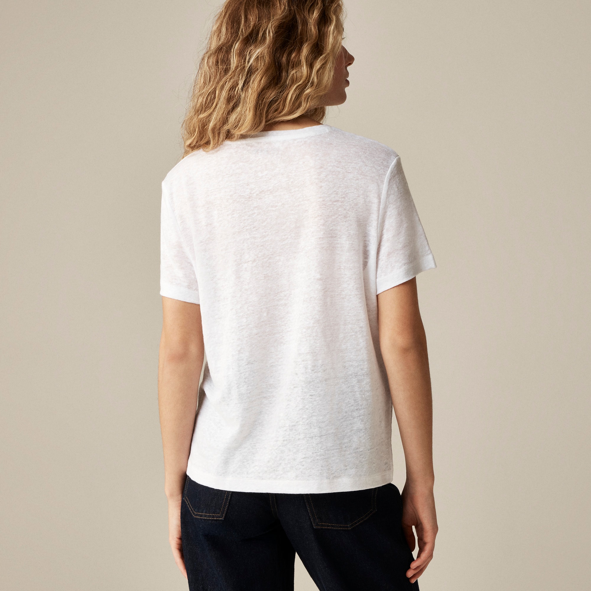 New relaxed linen T-shirt - image 5
