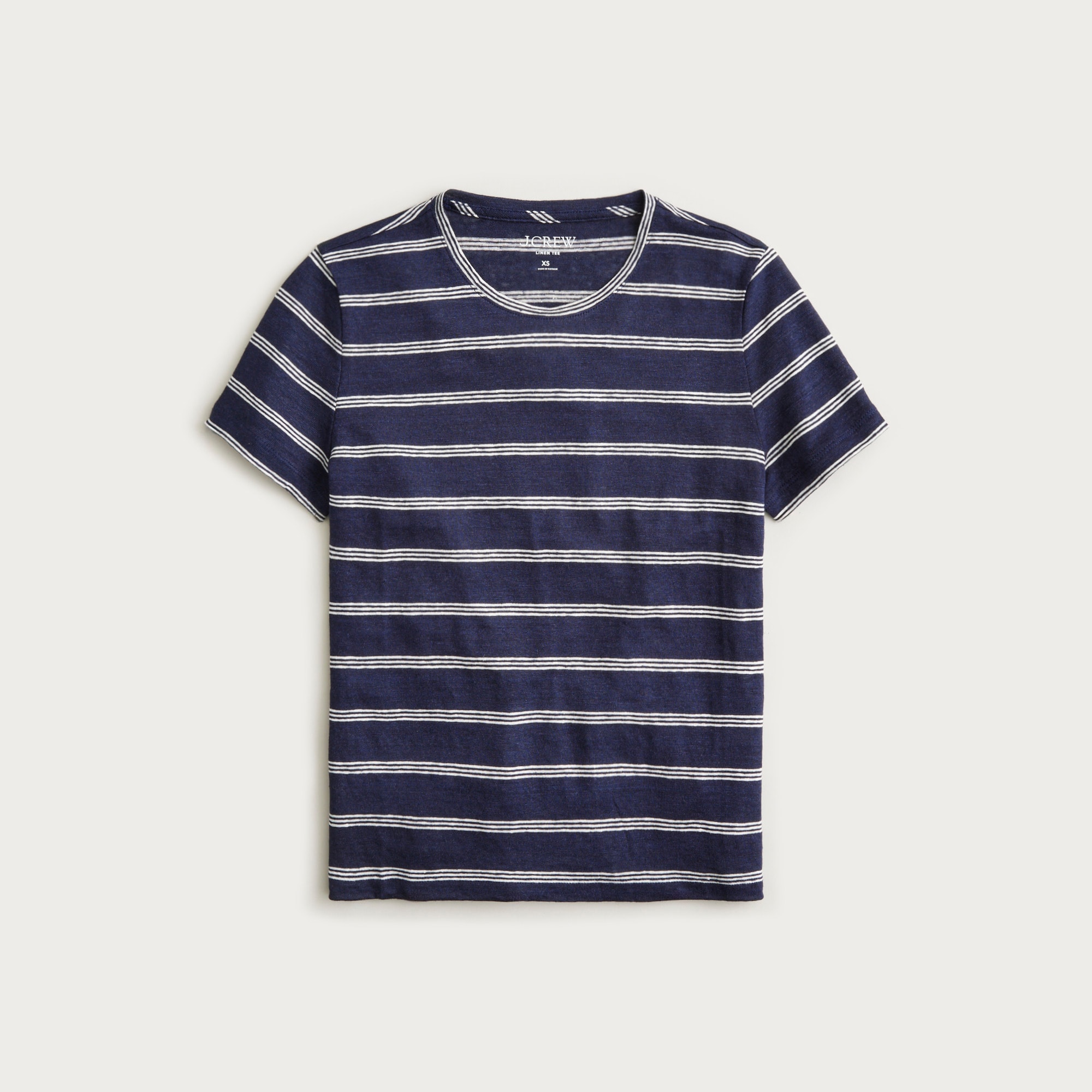  New relaxed linen T-shirt in stripe