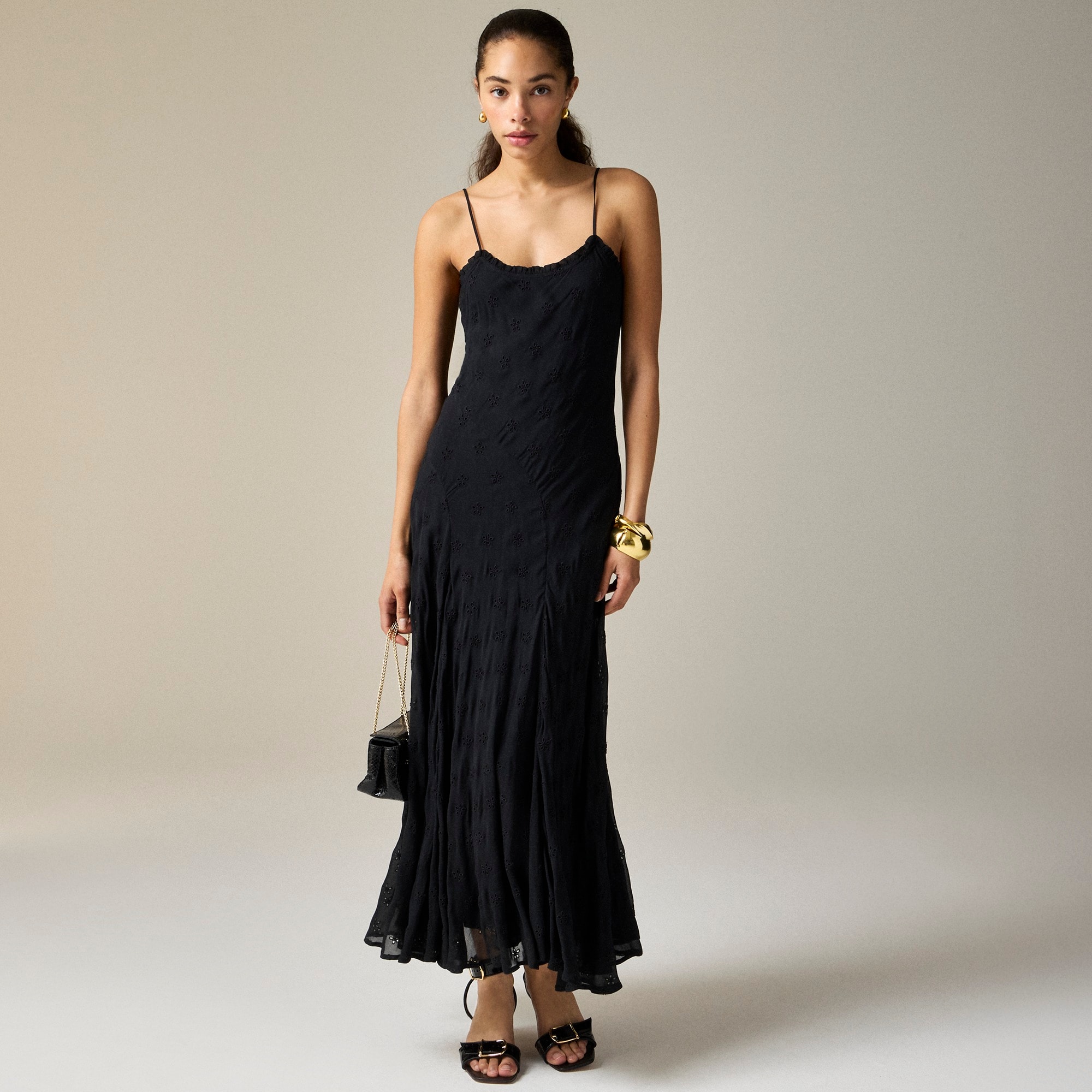 Collection eyelet maxi slip dress