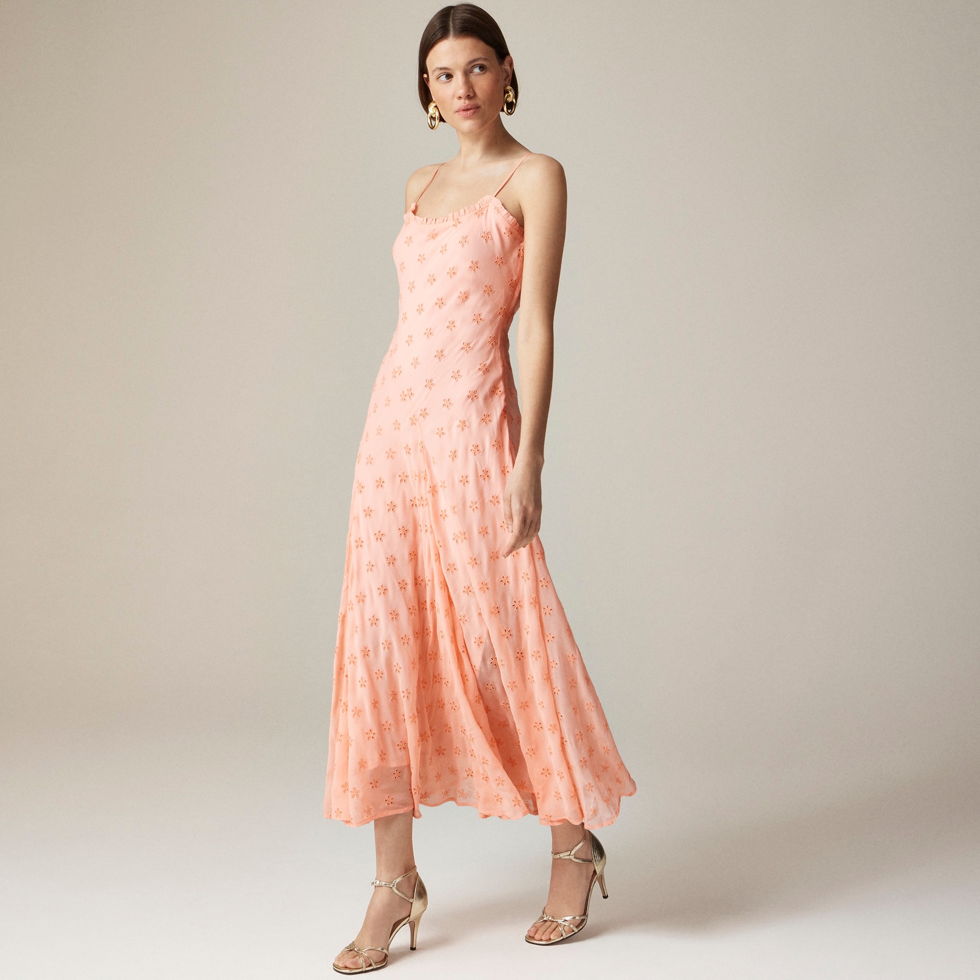 womens Collection eyelet maxi slip dress