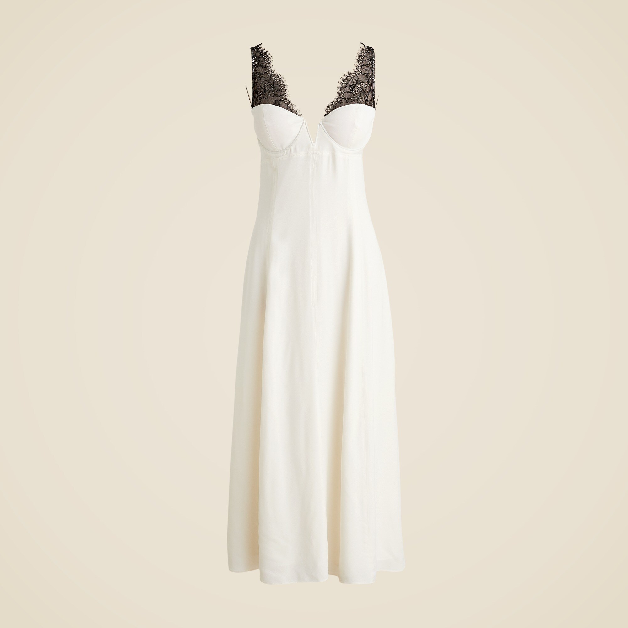 Collection Structured Lace-trim Dress For Women | J.Crew