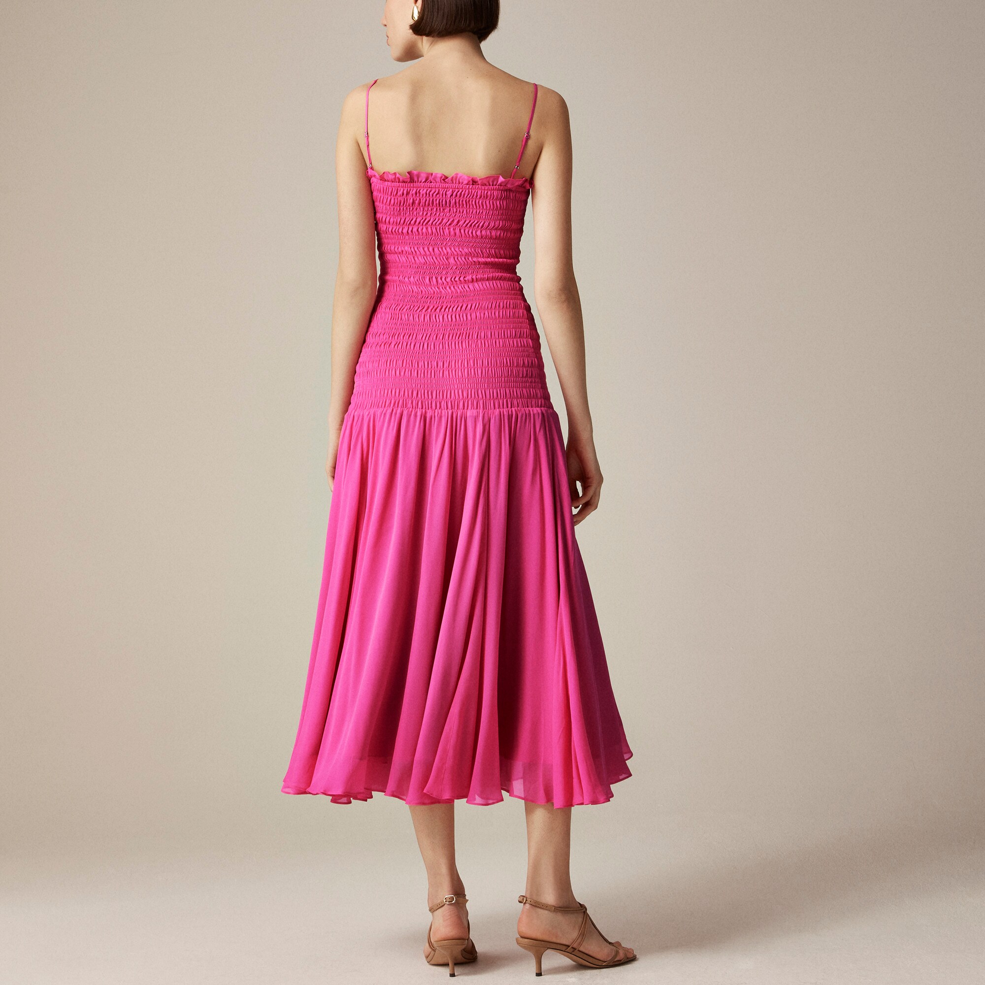 Collection smocked chiffon dress