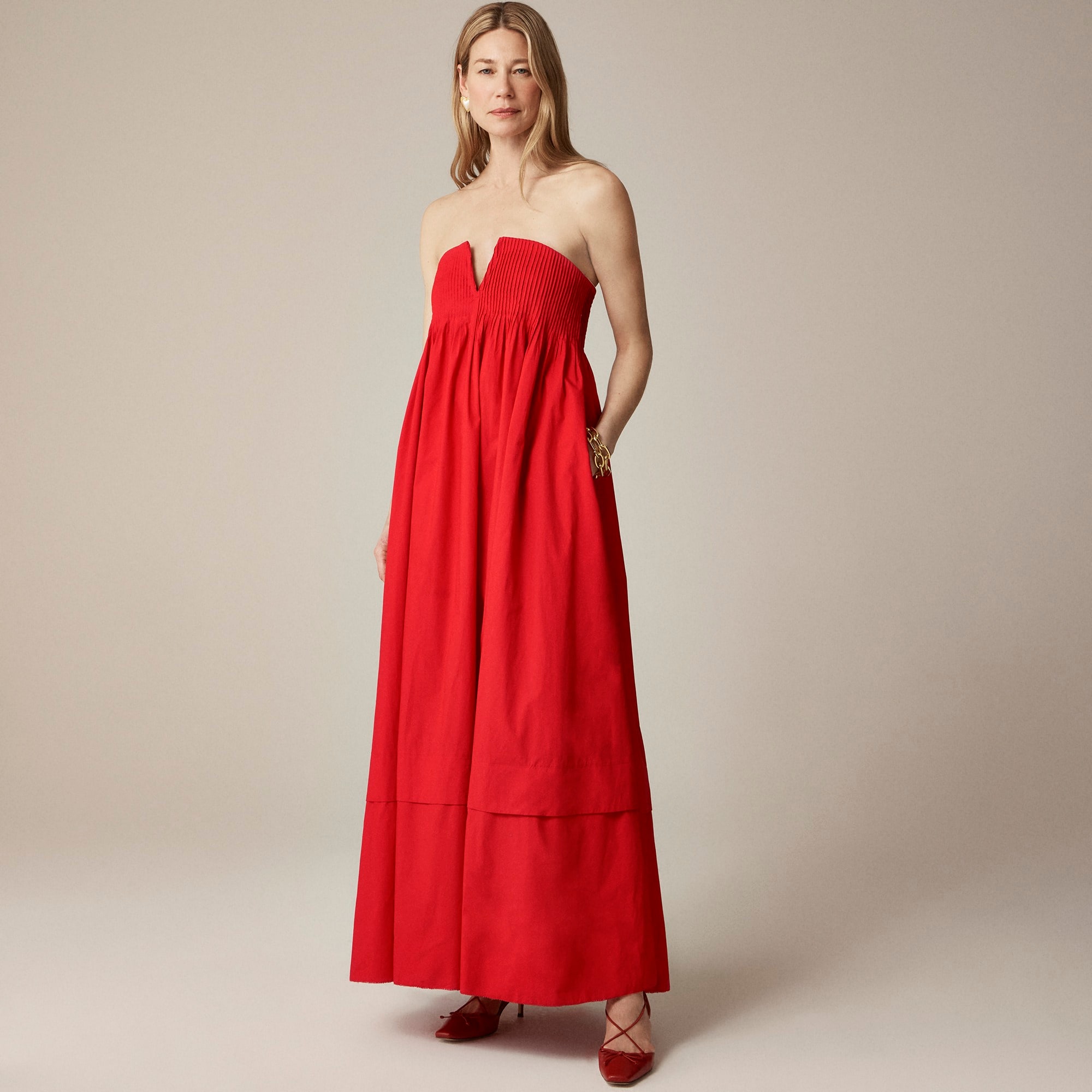 j.crew: collection strapless notched maxi dress for women