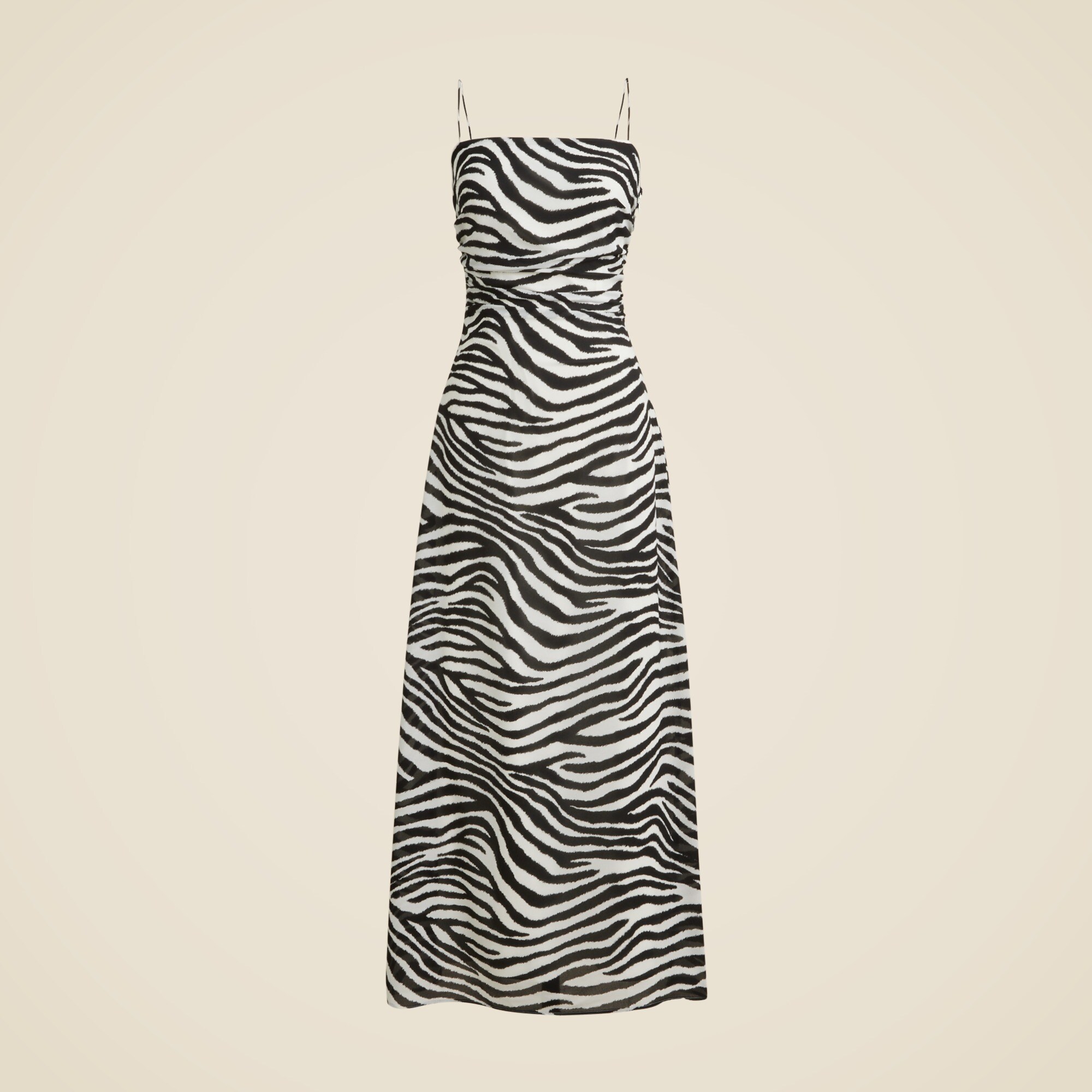 Collection ruched maxi dress in zebra print