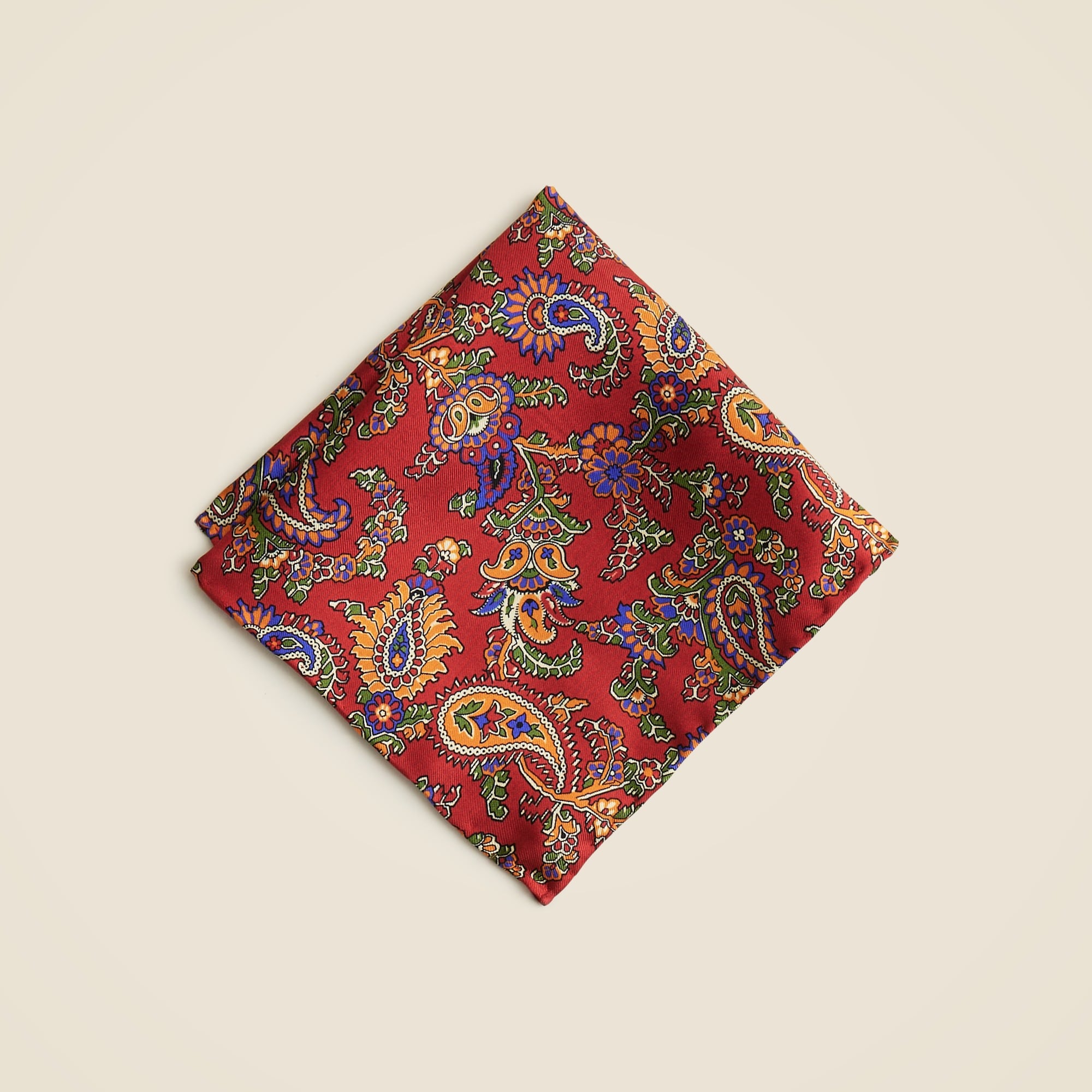 mens English silk twill pocket square