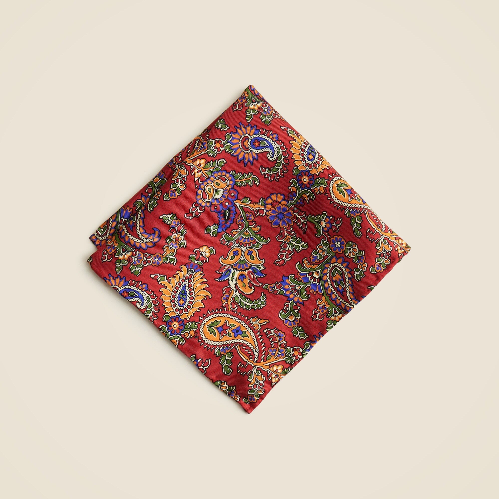 mens English silk twill pocket square