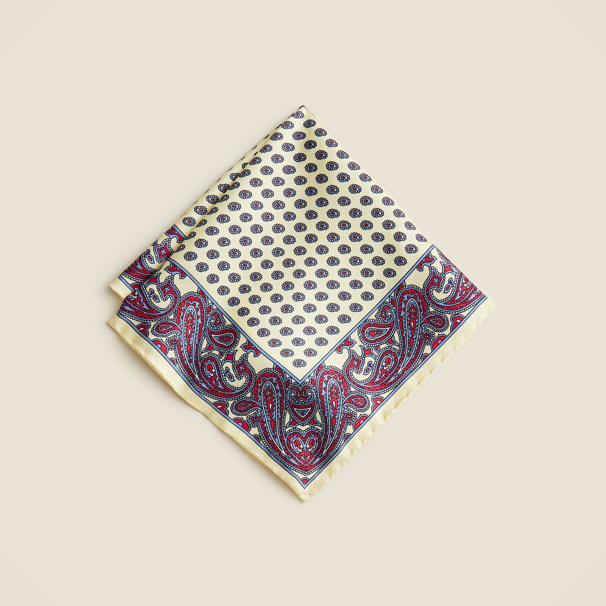 mens Italian silk twill pocket square