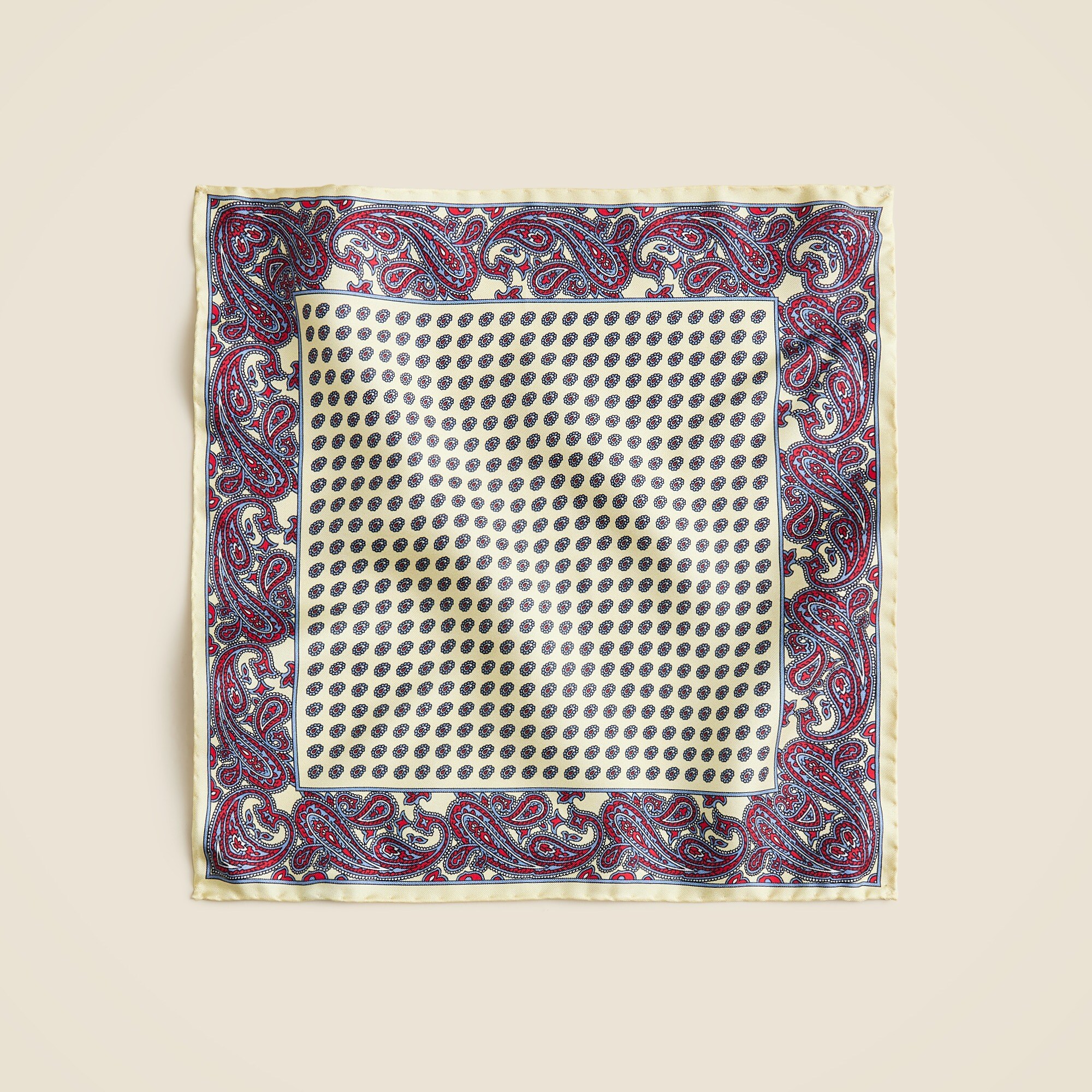 Italian silk twill pocket square