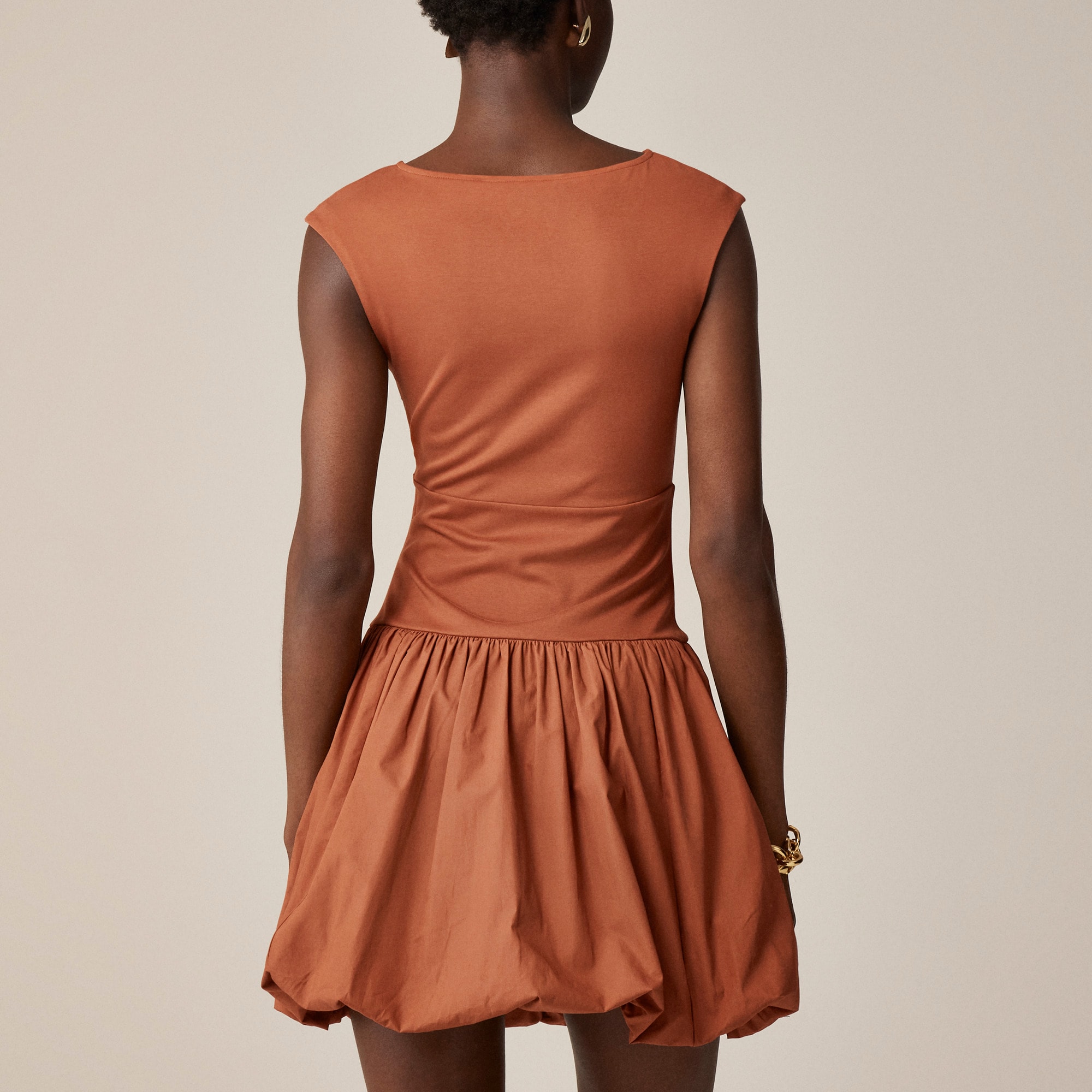 Bubble-hem mixy dress