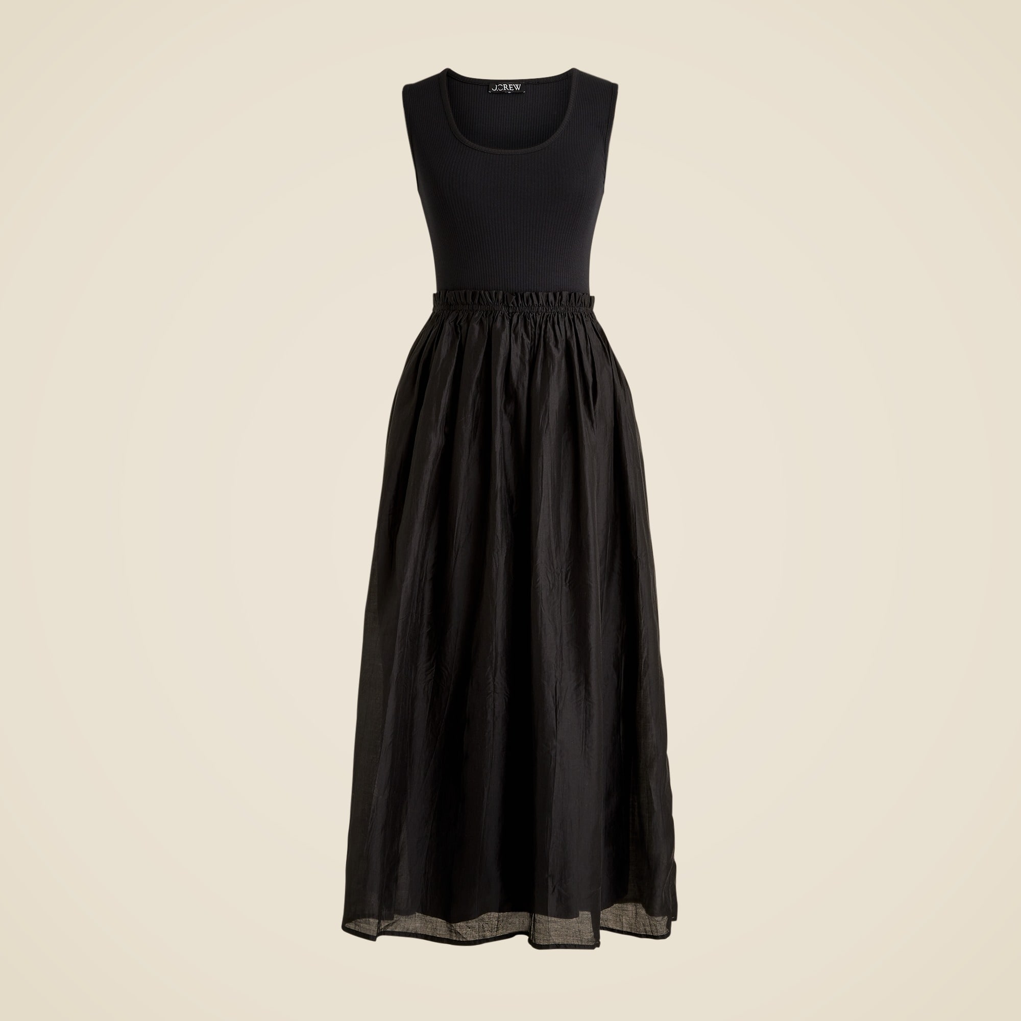 Gathered-waist Mixy Dress For Women | J.Crew
