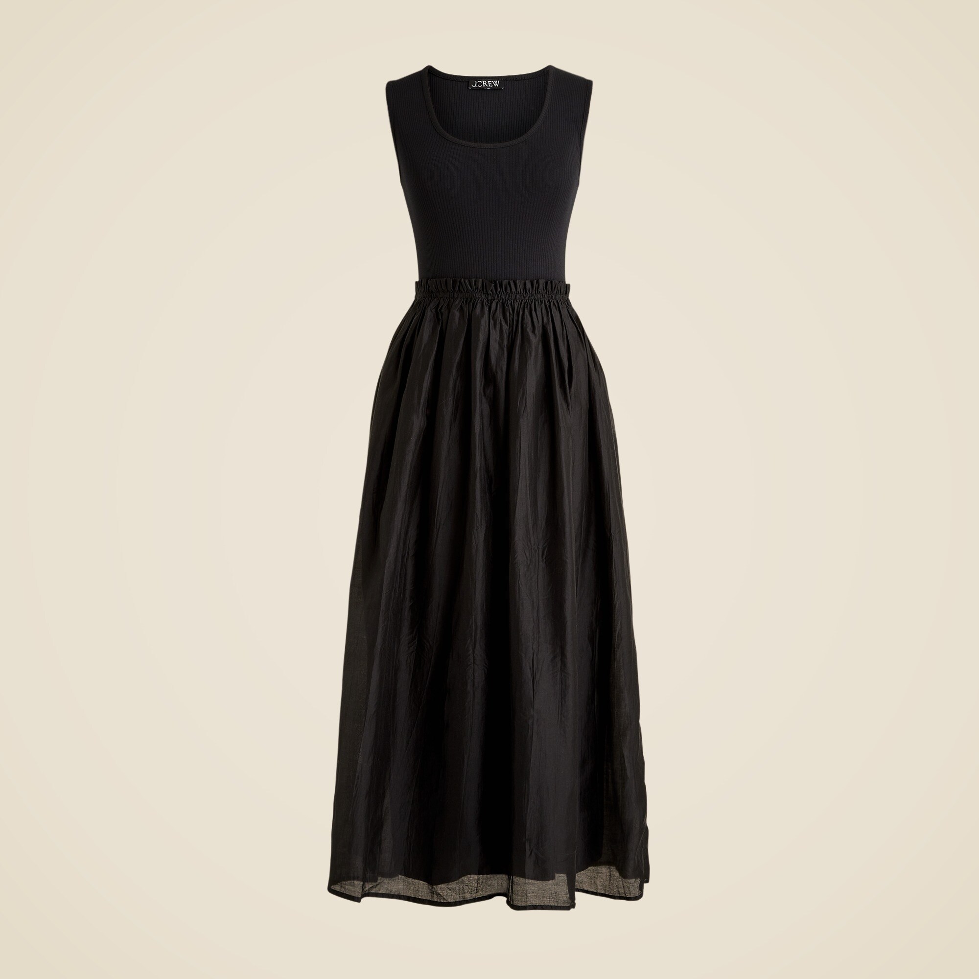 Gathered-waist mixy dress