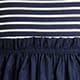 Gathered-waist mixy dress in stripe ALEXA STRIPE NAVY IVORY