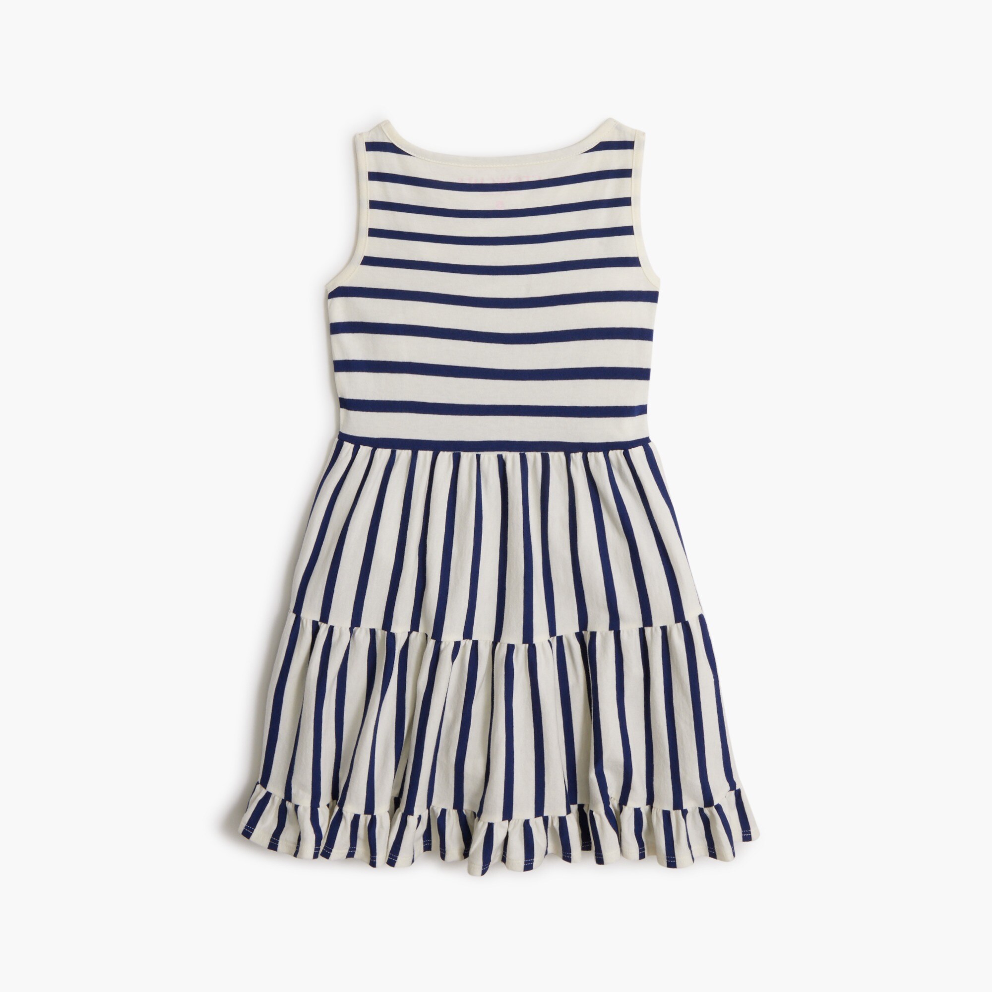 Girls' striped knit tank dress