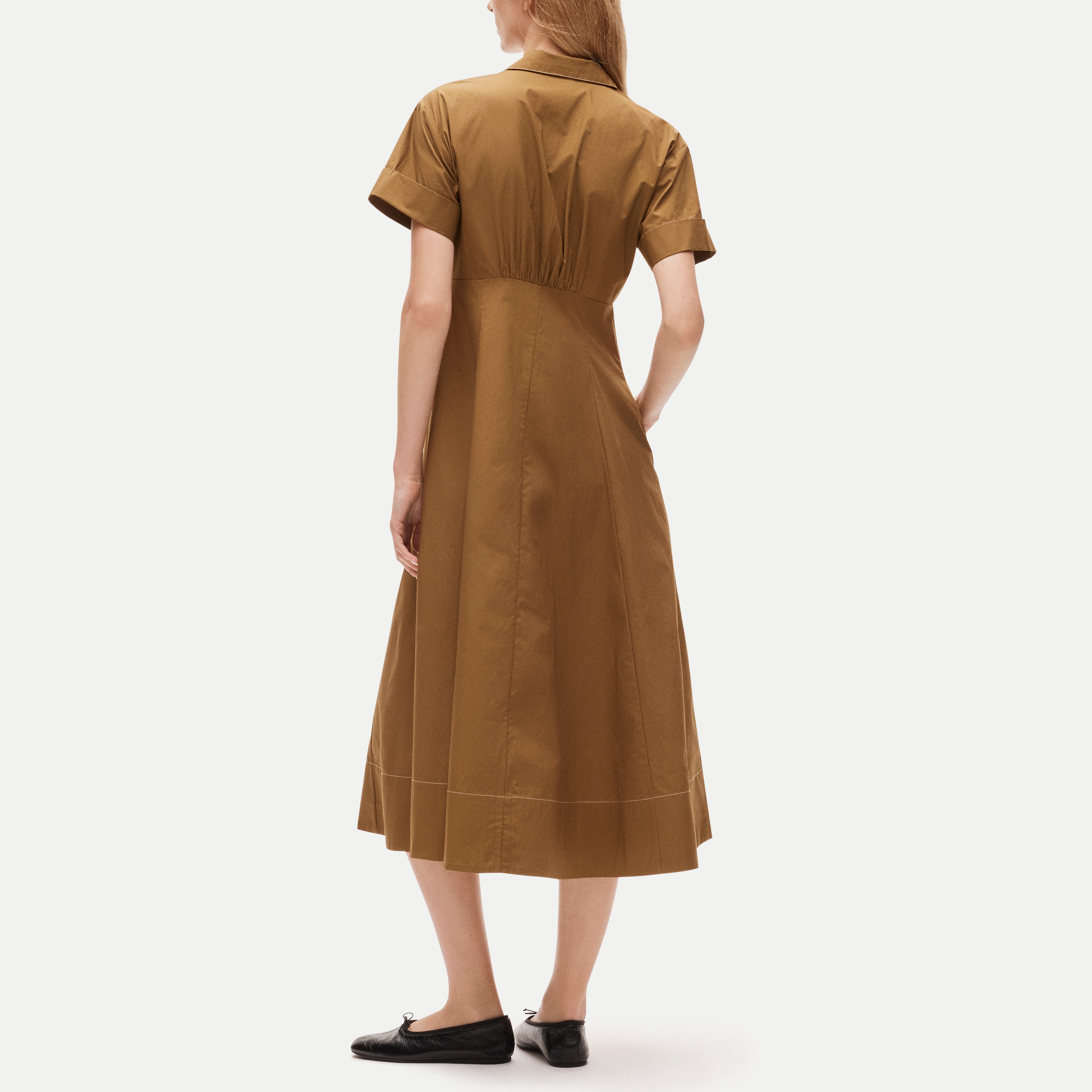 Arden shirt-dress in cotton poplin