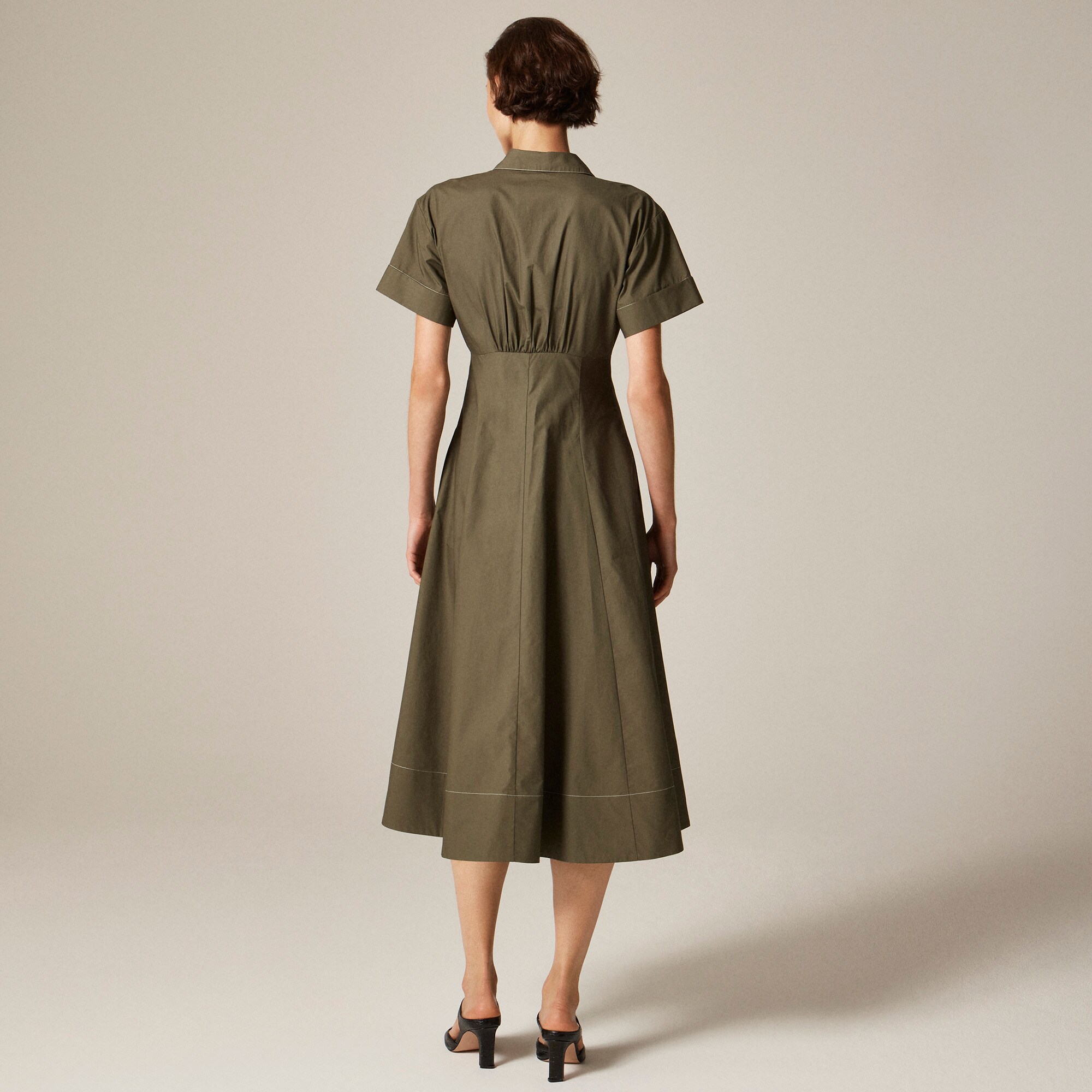 ワンピース WIRROW CUPRA COTTON SHIRTS DRESS Zip-up Shirt-dress In Cotton Poplin For Women | J.Crew