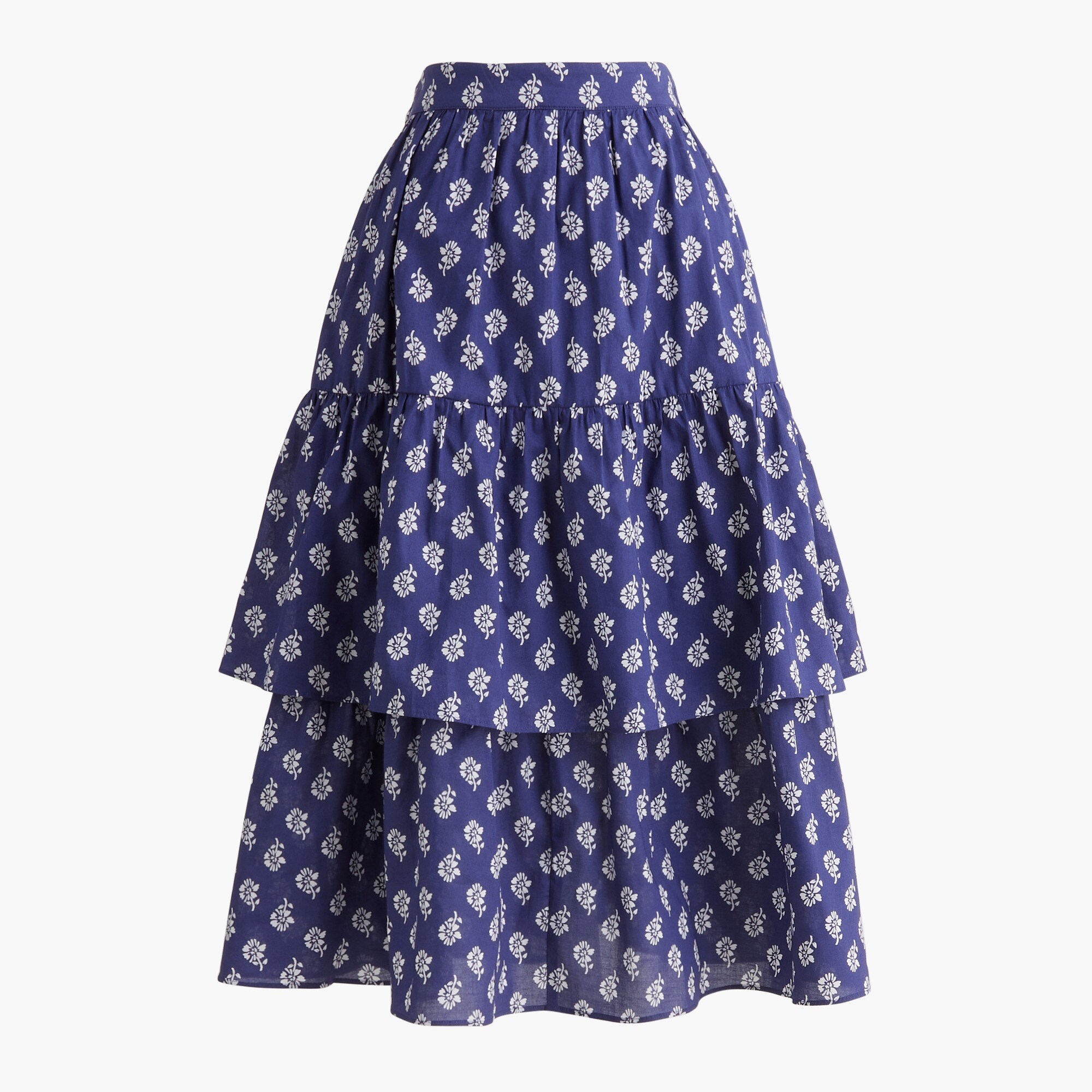 tiered midi skirt for women