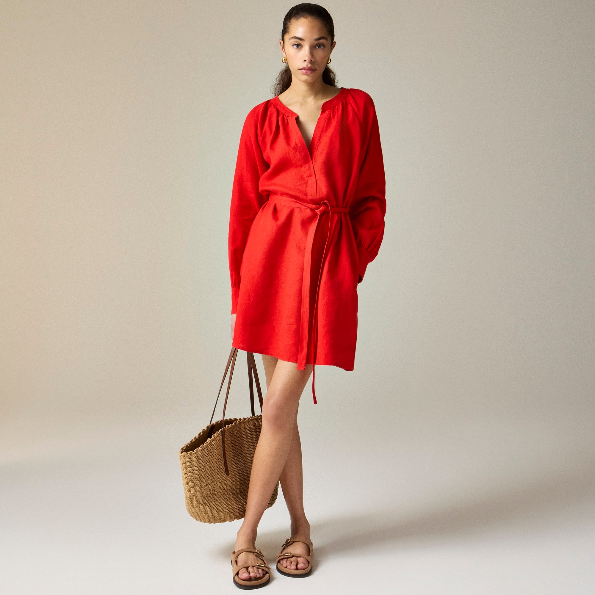 womens Cabana mini dress in linen