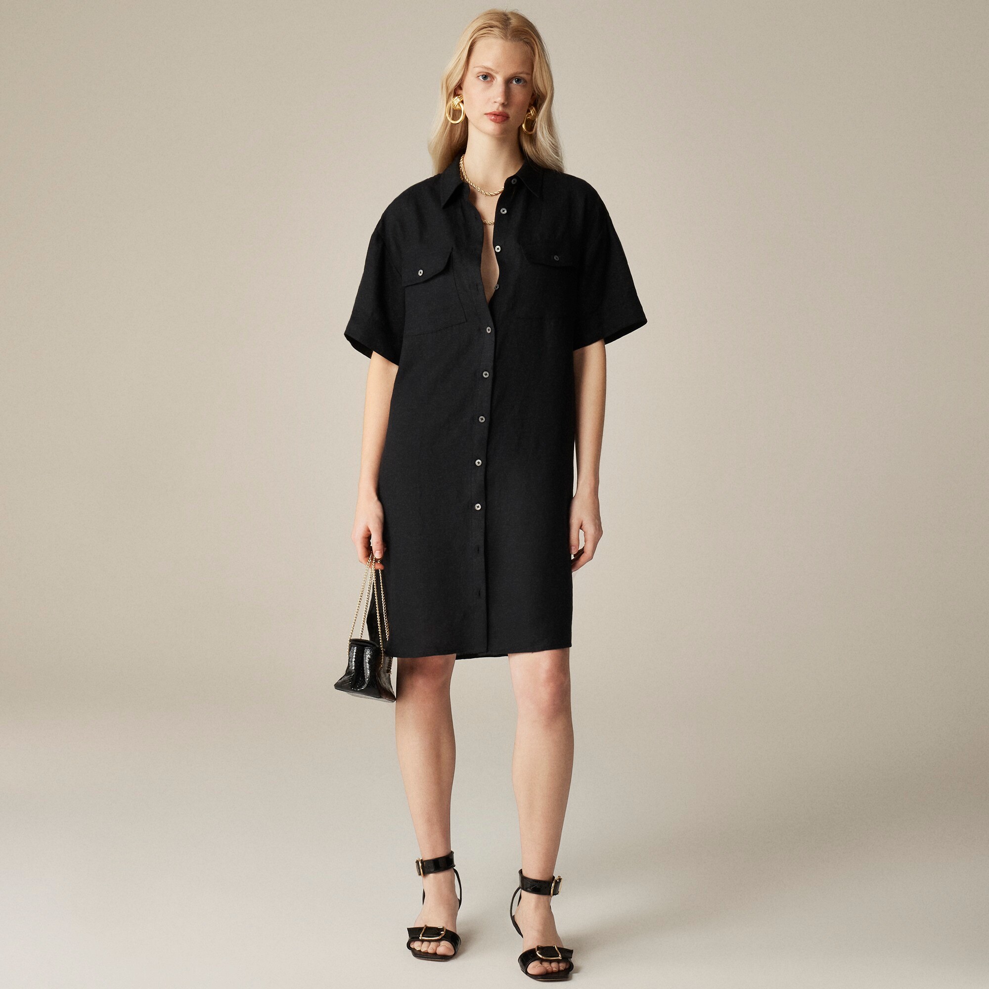  Utility shirt-dress in linen