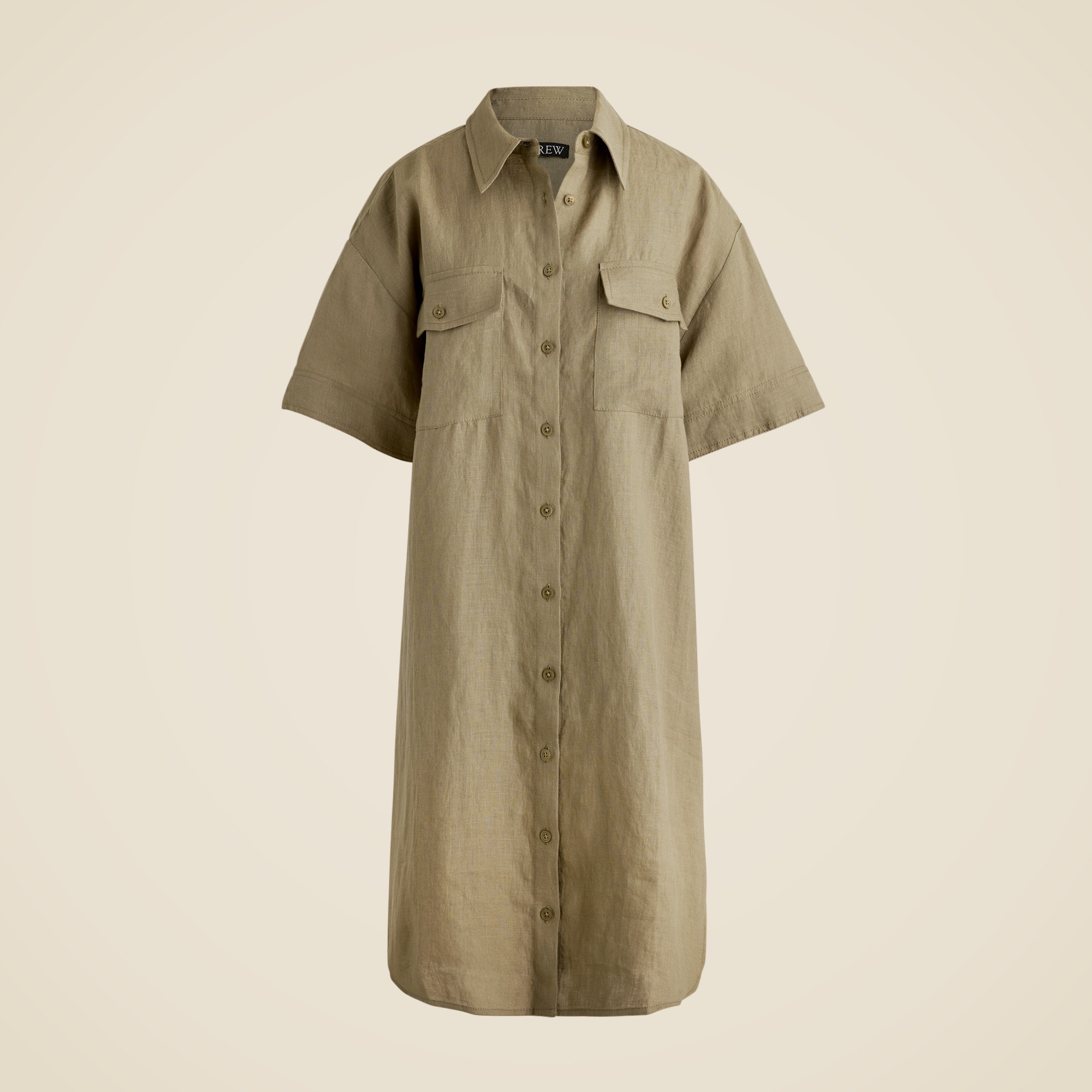 womens Utility shirtdress in linen