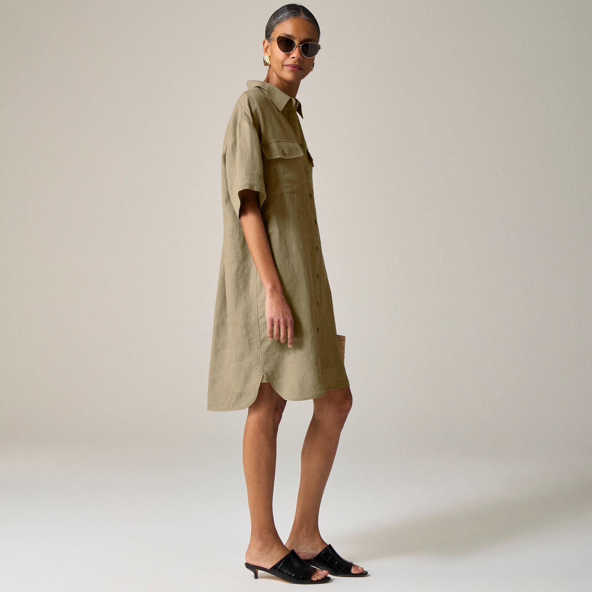  Utility shirt-dress in linen