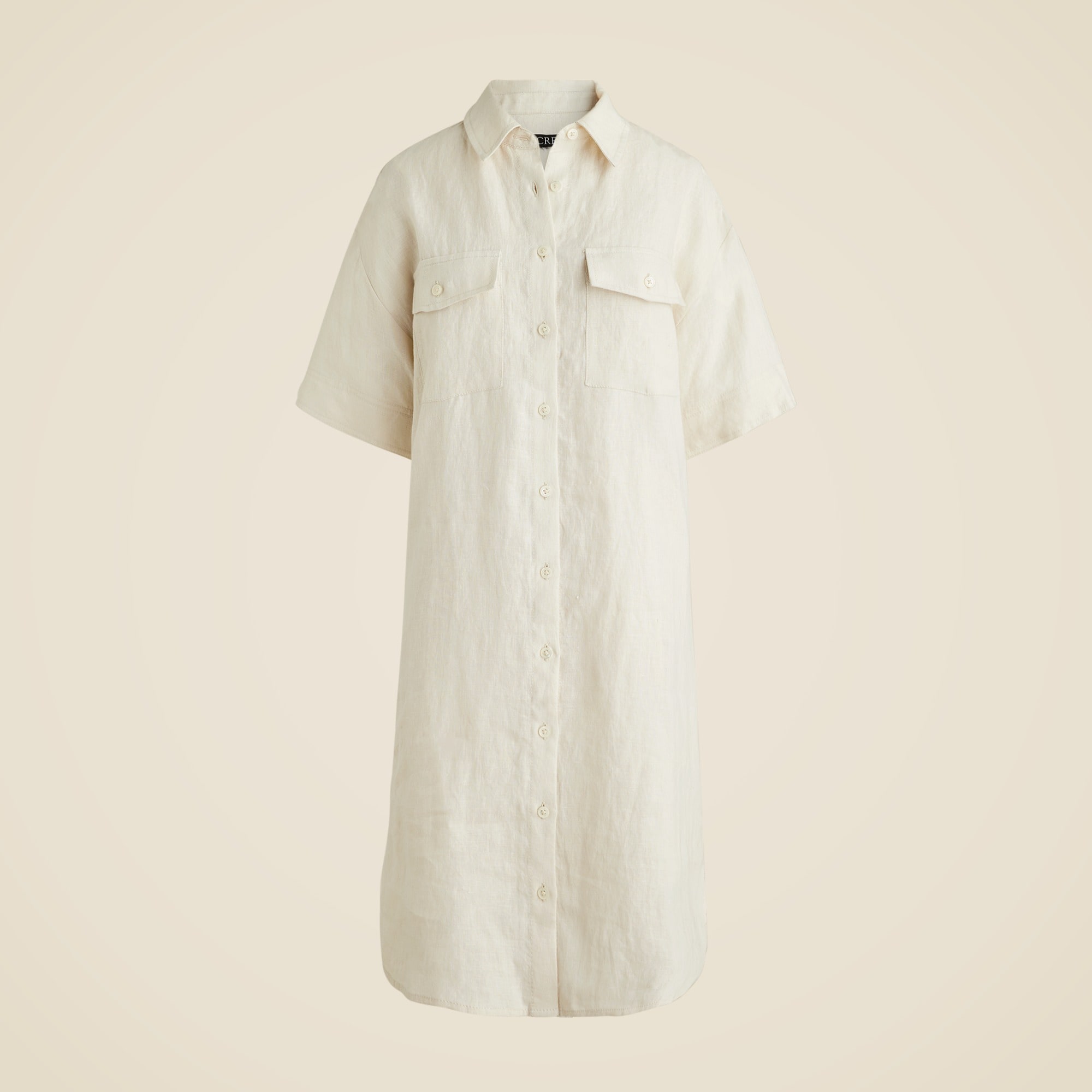 Utility shirtdress in linen
