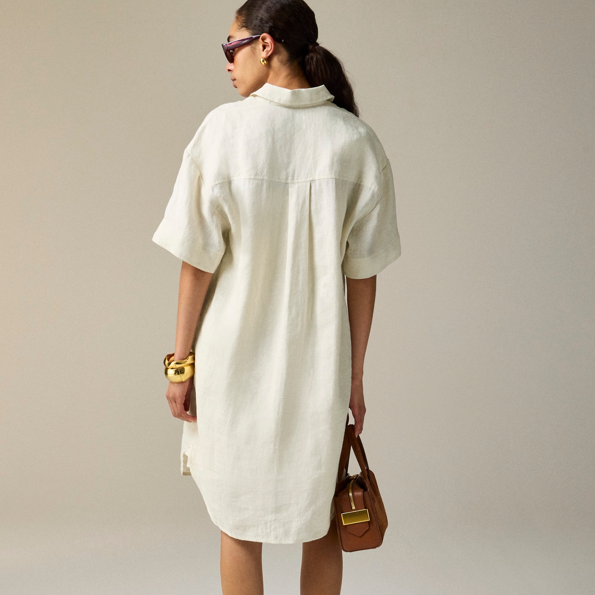 Utility shirtdress in linen
