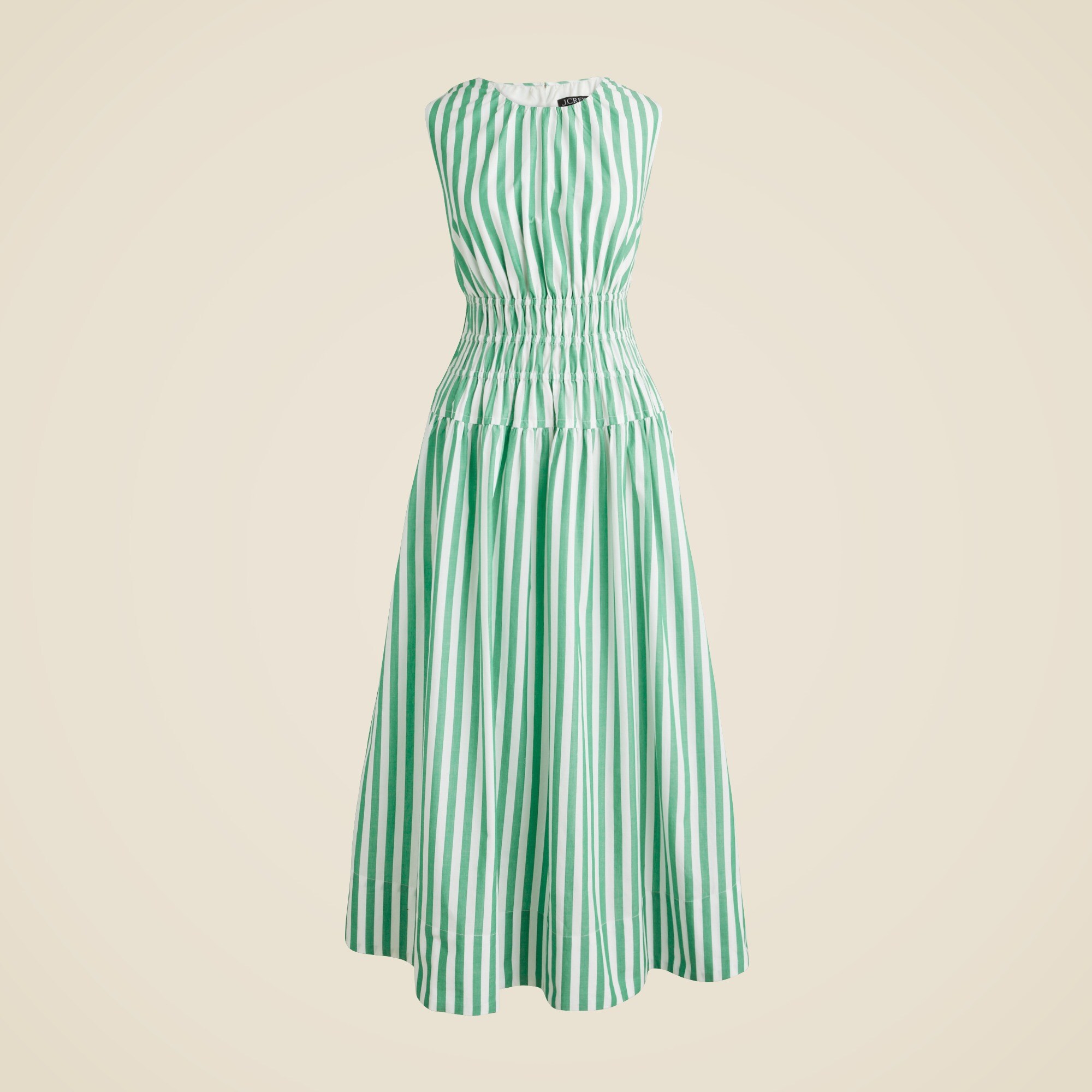 Hyacinth dress in striped cotton poplin