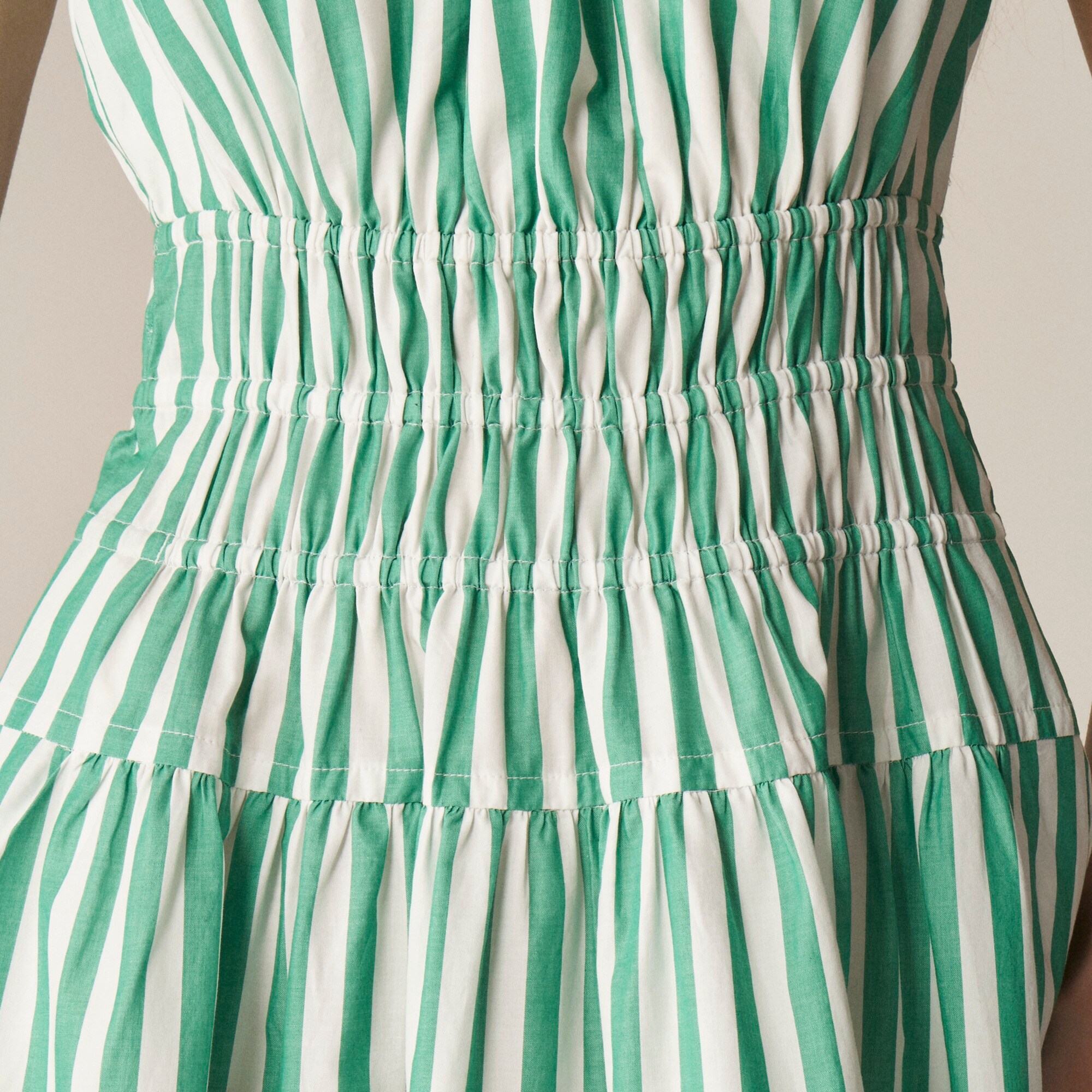 Hyacinth dress in striped cotton poplin