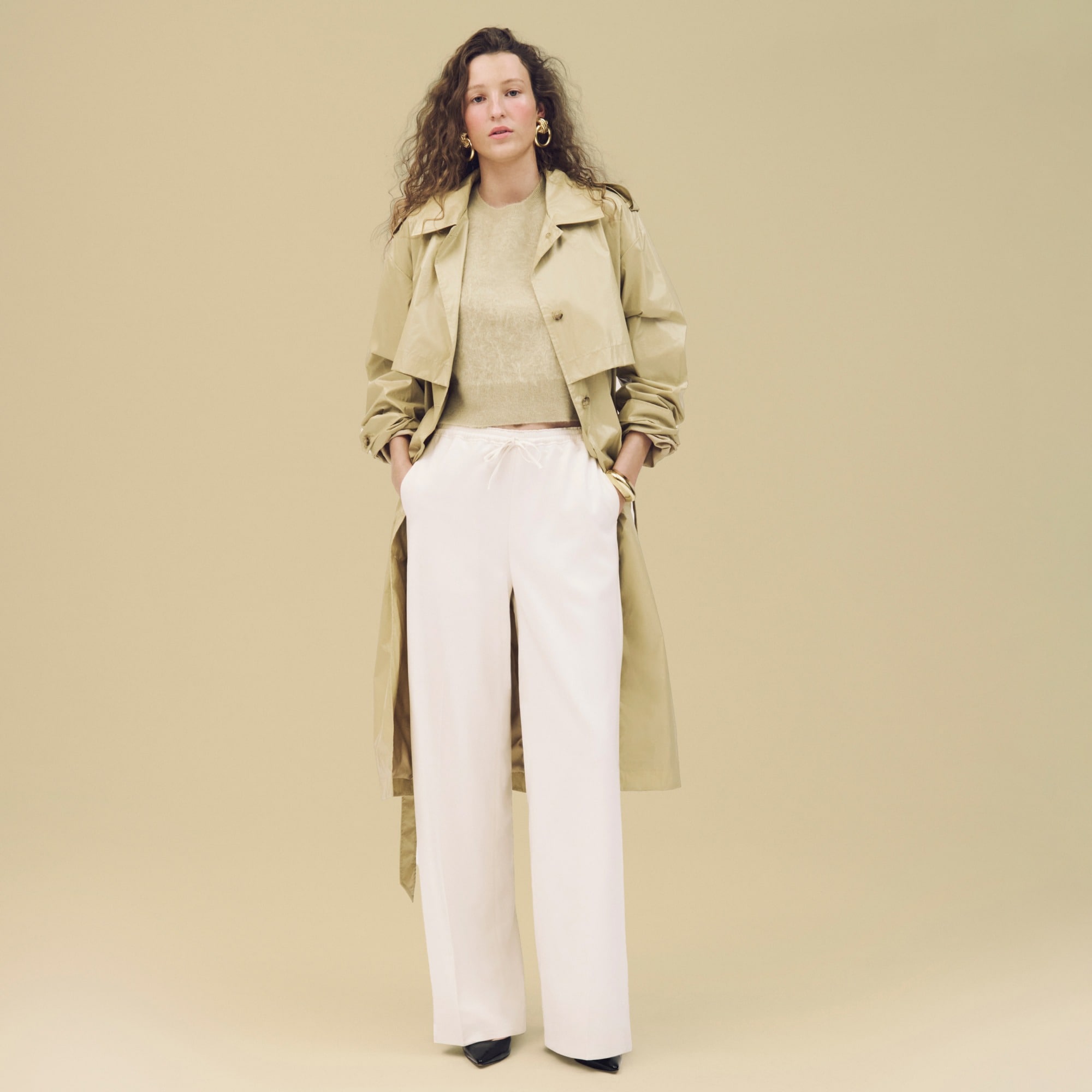 womens Superwide Stratus pant in city twill