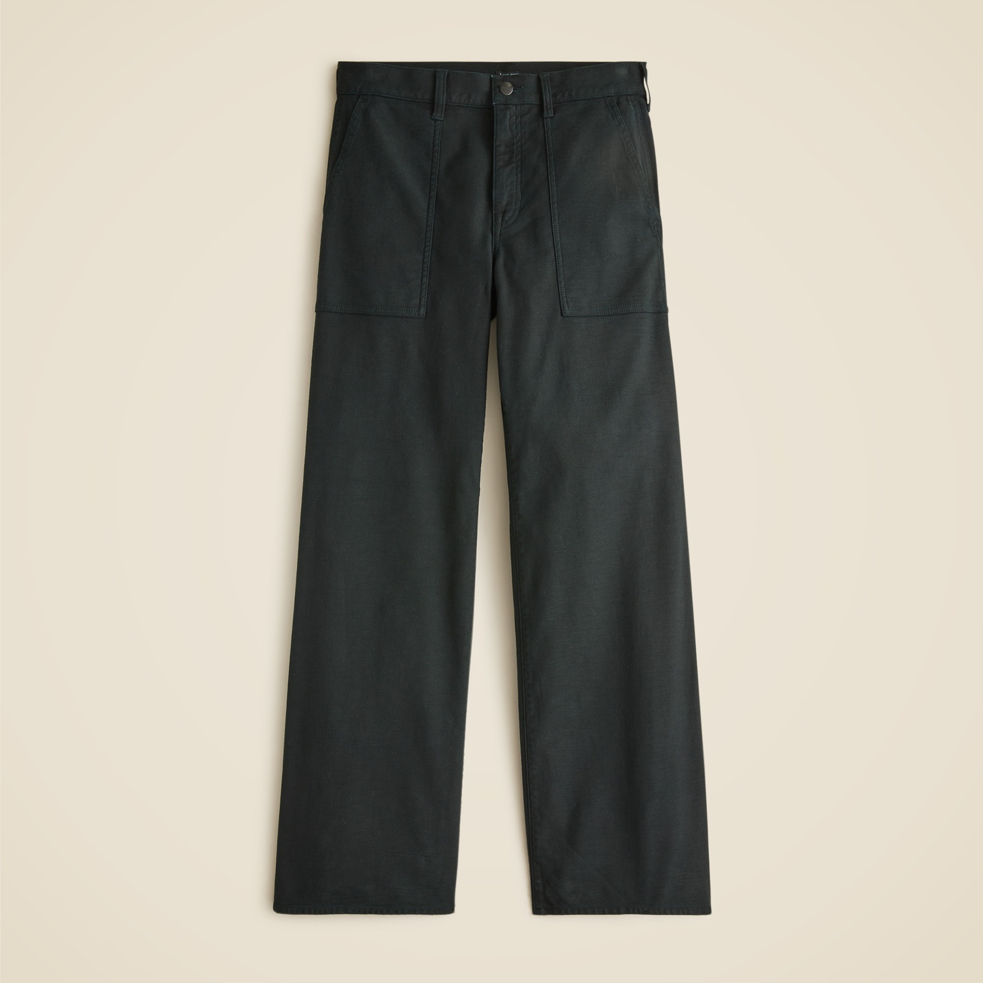Camp-pocket wide-leg pant