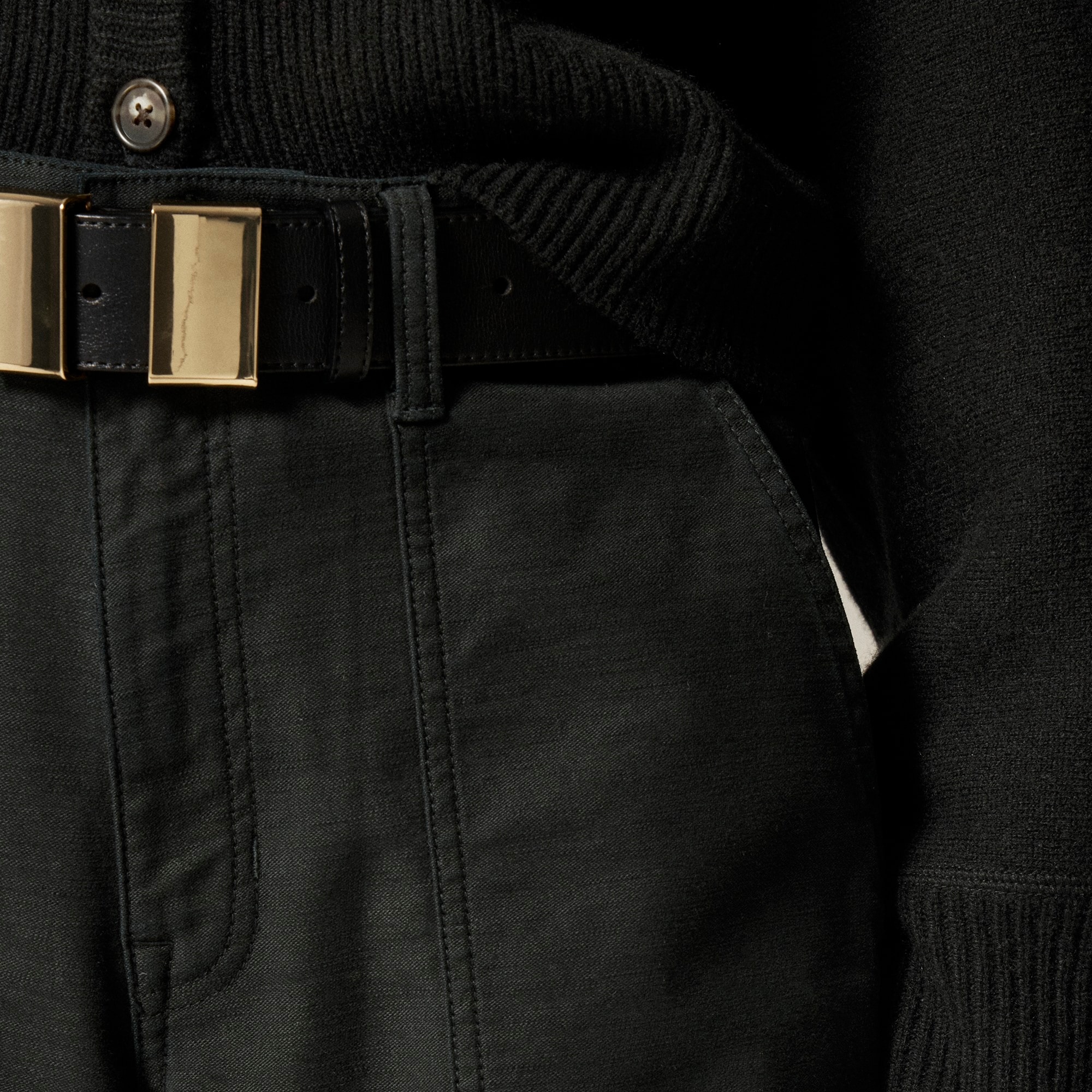 Camp-pocket wide-leg pant