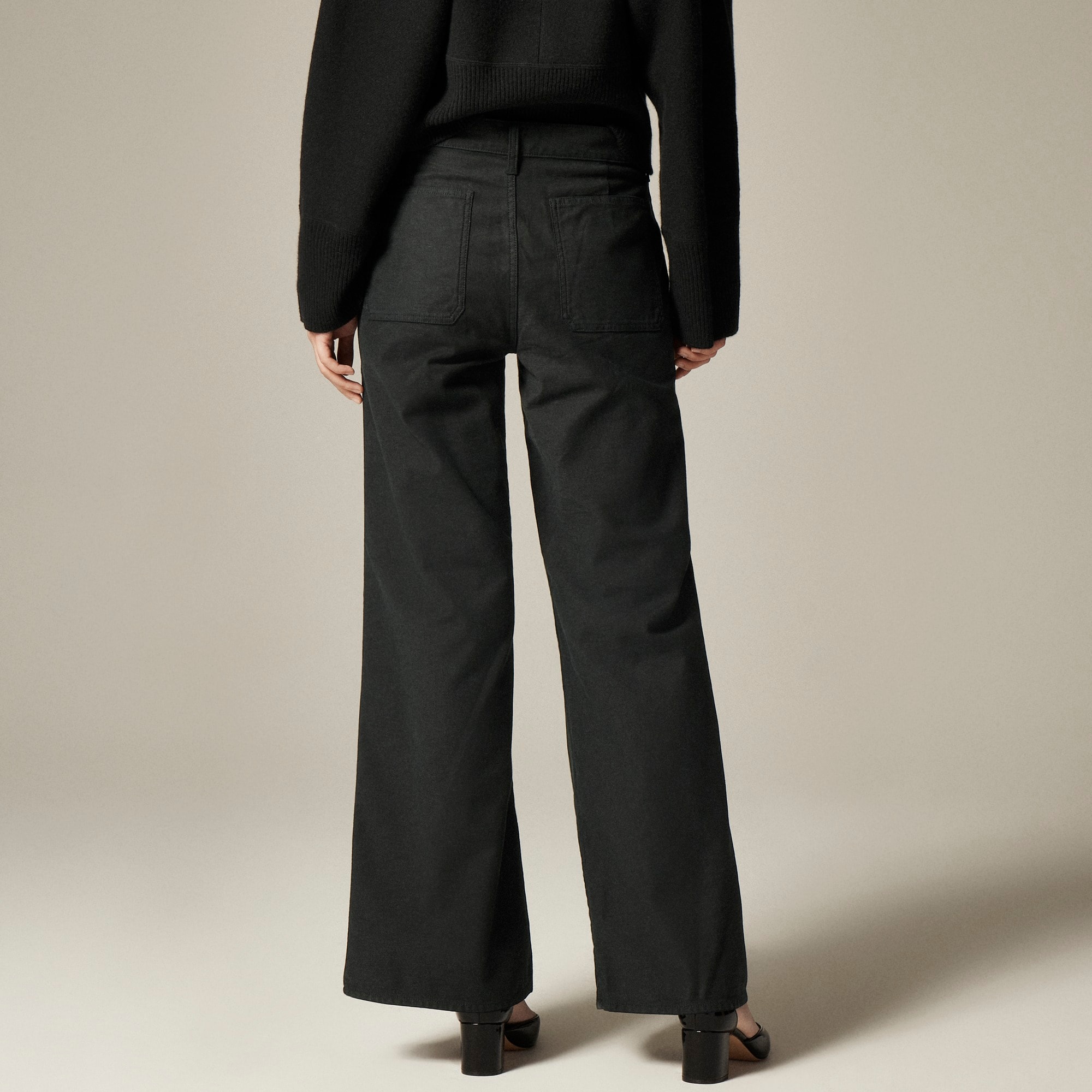 Camp-pocket wide-leg pant