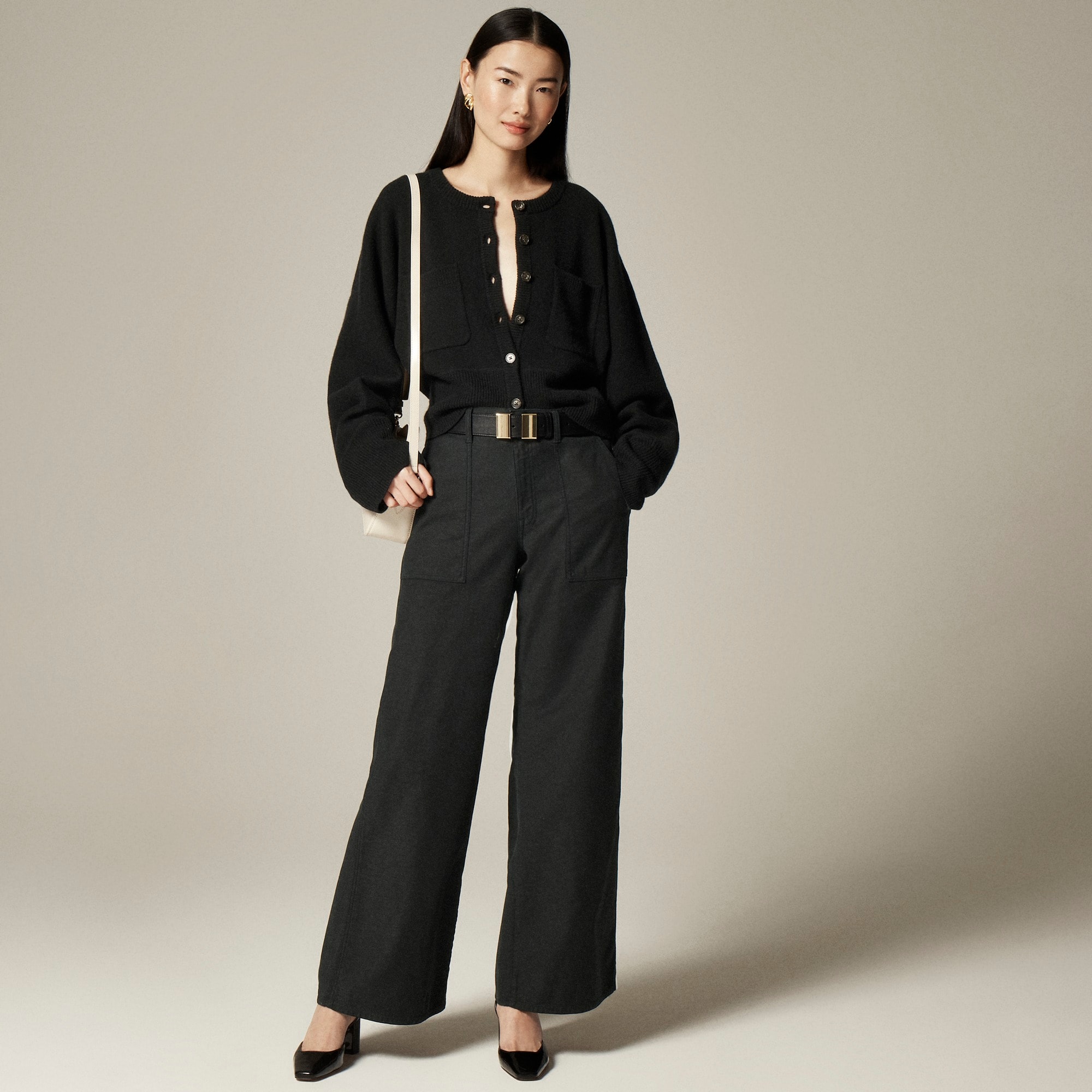 Camp-pocket wide-leg pant