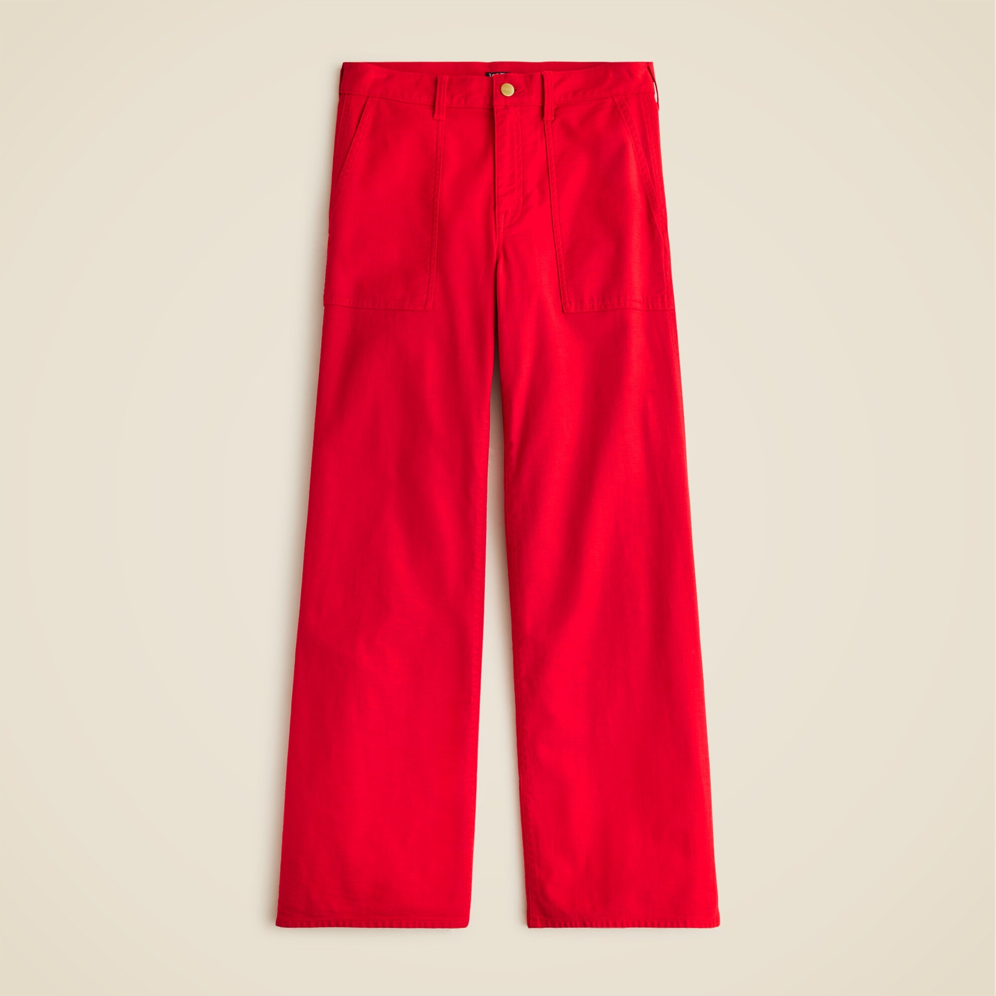 Camp-pocket wide-leg pant