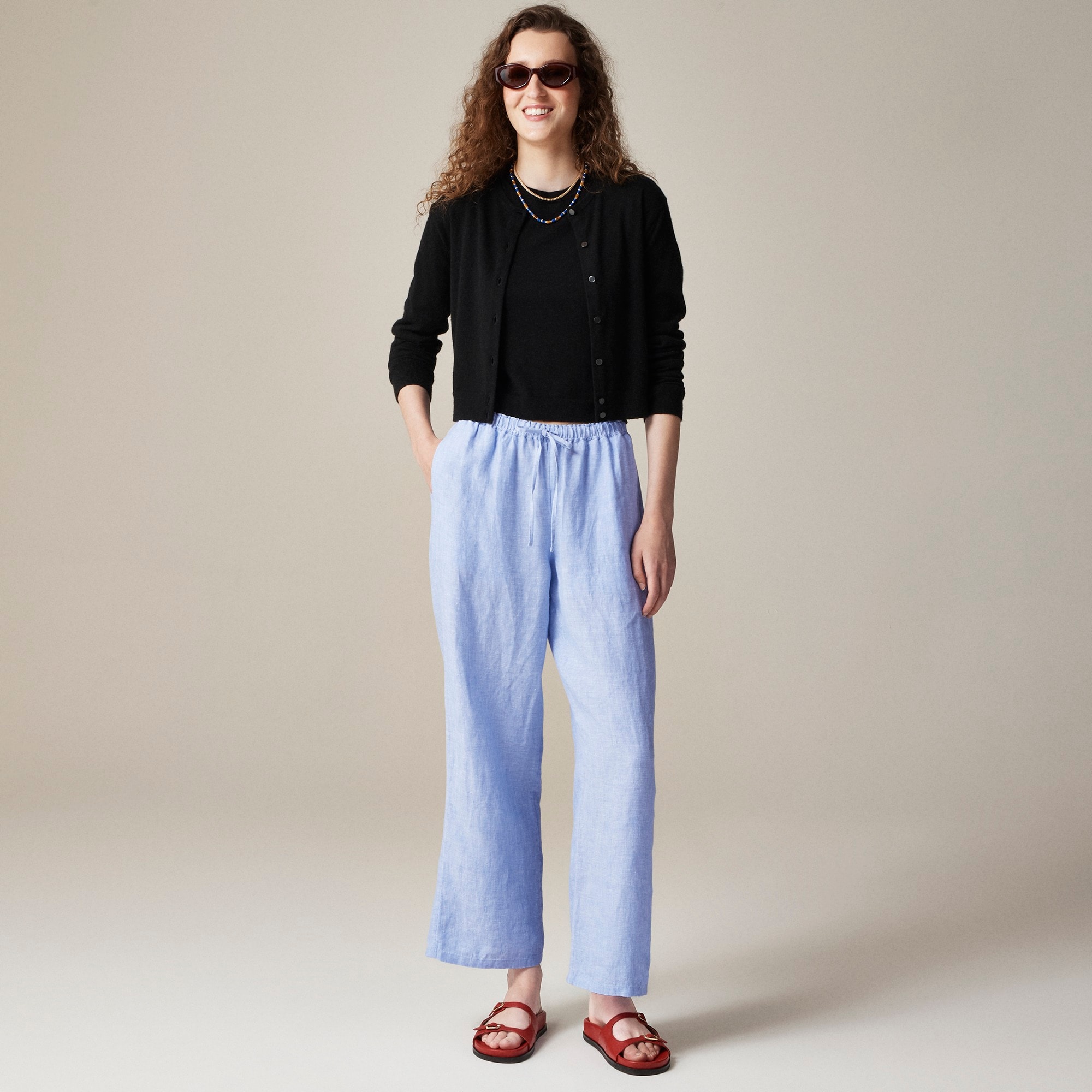 Soleil Pant In Linen For Women | J.Crew