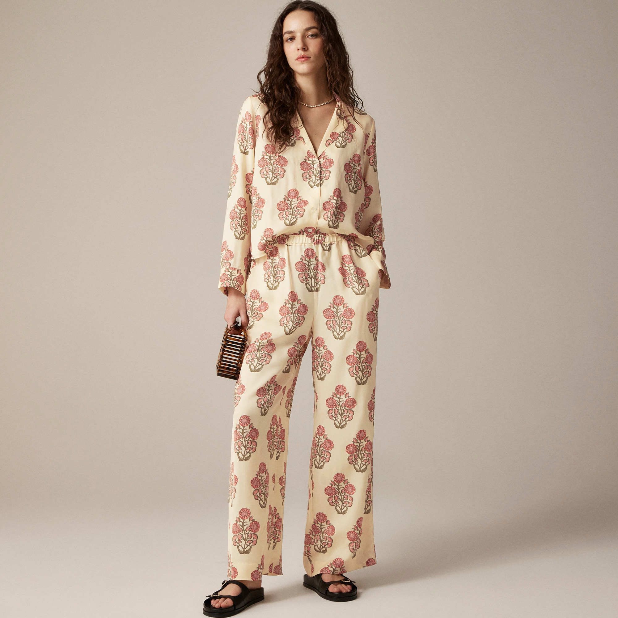 Cropped Stratus pant in block print